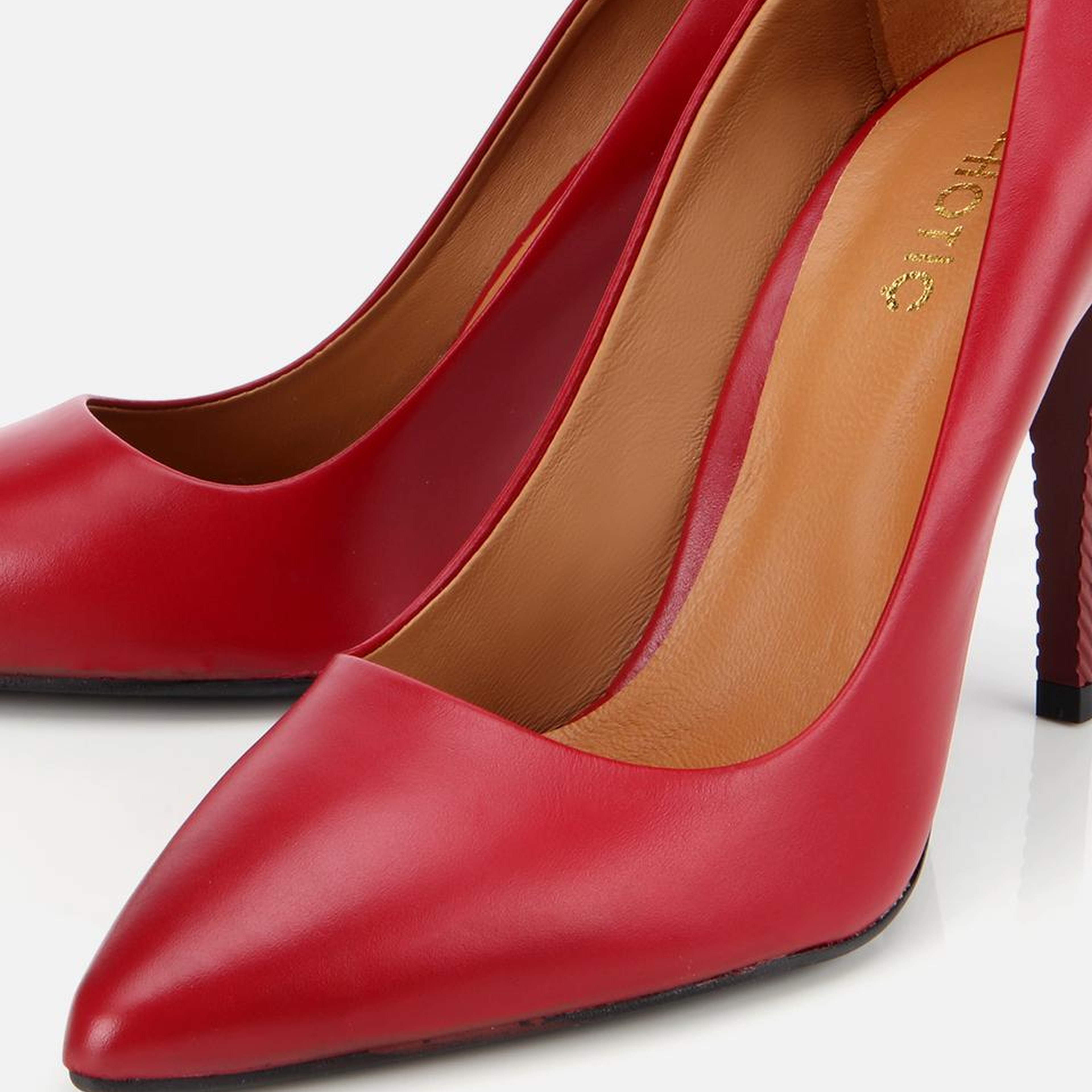 Kadın Deri Kırmızı Yüksek Topuklu Stiletto