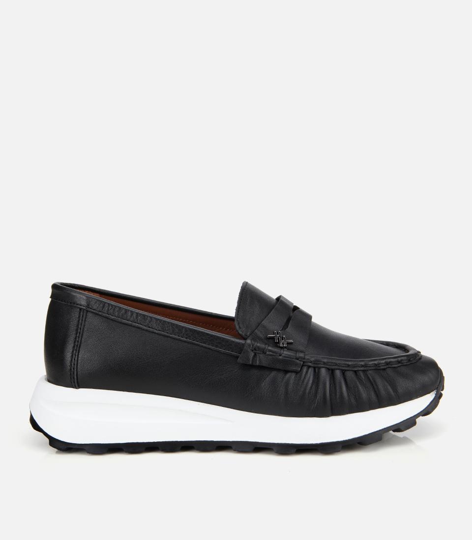 Kadın Deri Siyah Yumuşak Dokulu Günlük Loafer