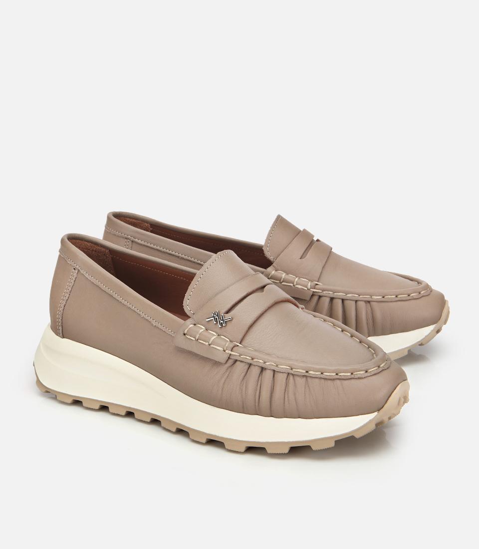 Kadın Deri Vizon Yumuşak Dokulu Günlük Loafer