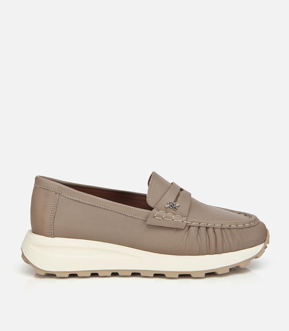 Kadın Deri Vizon Yumuşak Dokulu Günlük Loafer