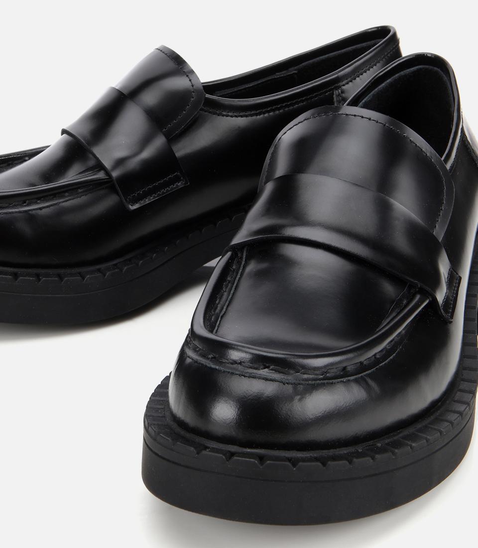 Kadın Açma Deri Siyah Günlük Loafer