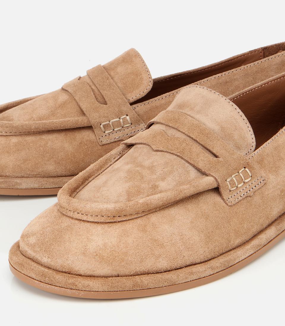 Kadın Deri Bej Yumuşak Dokulu Günlük Loafer