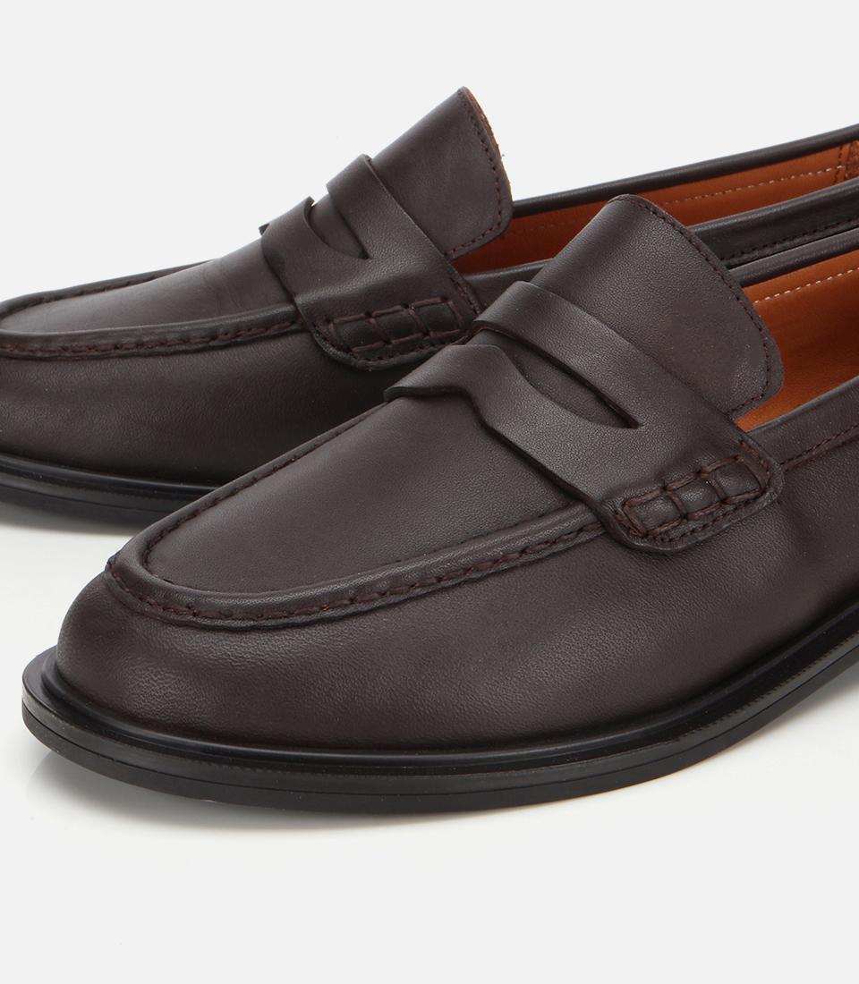 Kadın Deri Kahverengi Yumuşak Dokulu Klasik Loafer