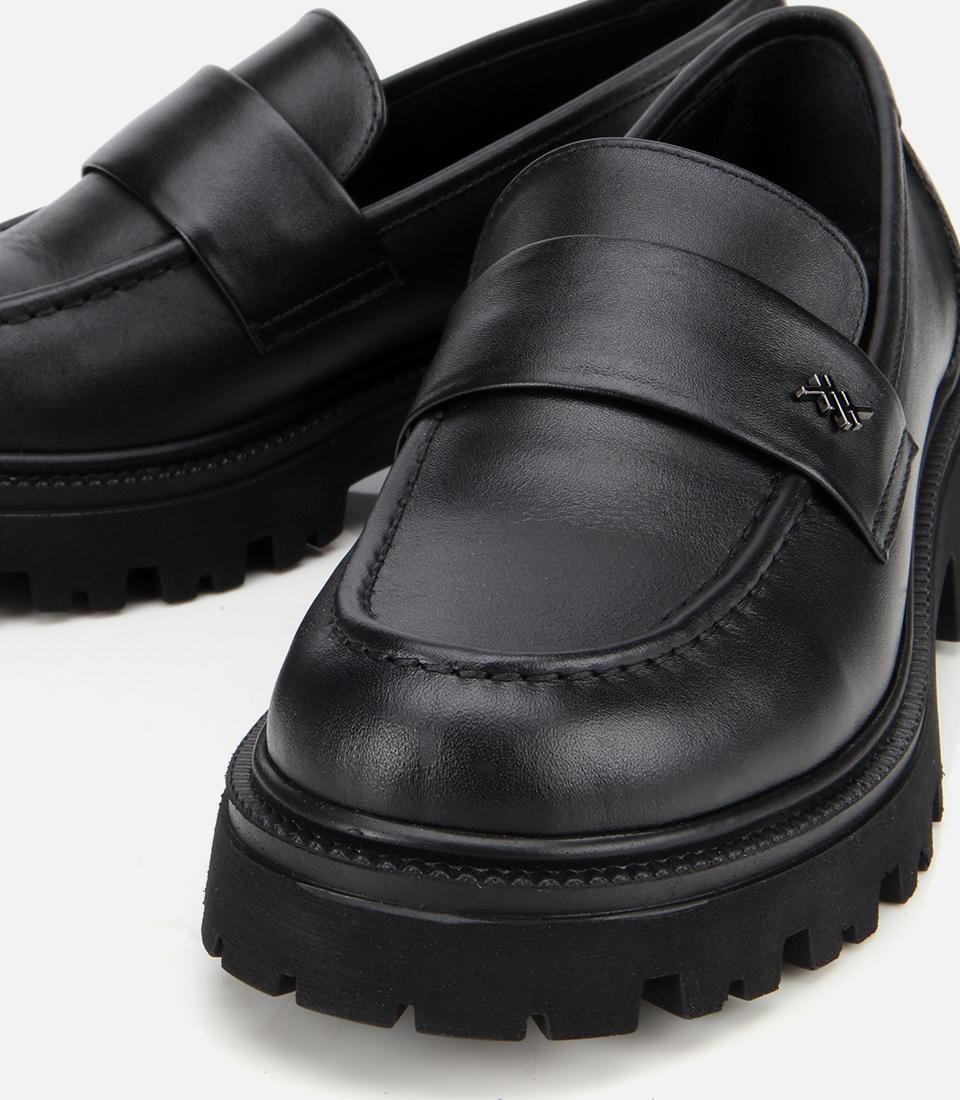 Kadın Deri Siyah Yumuşak Dokulu Günlük Loafer