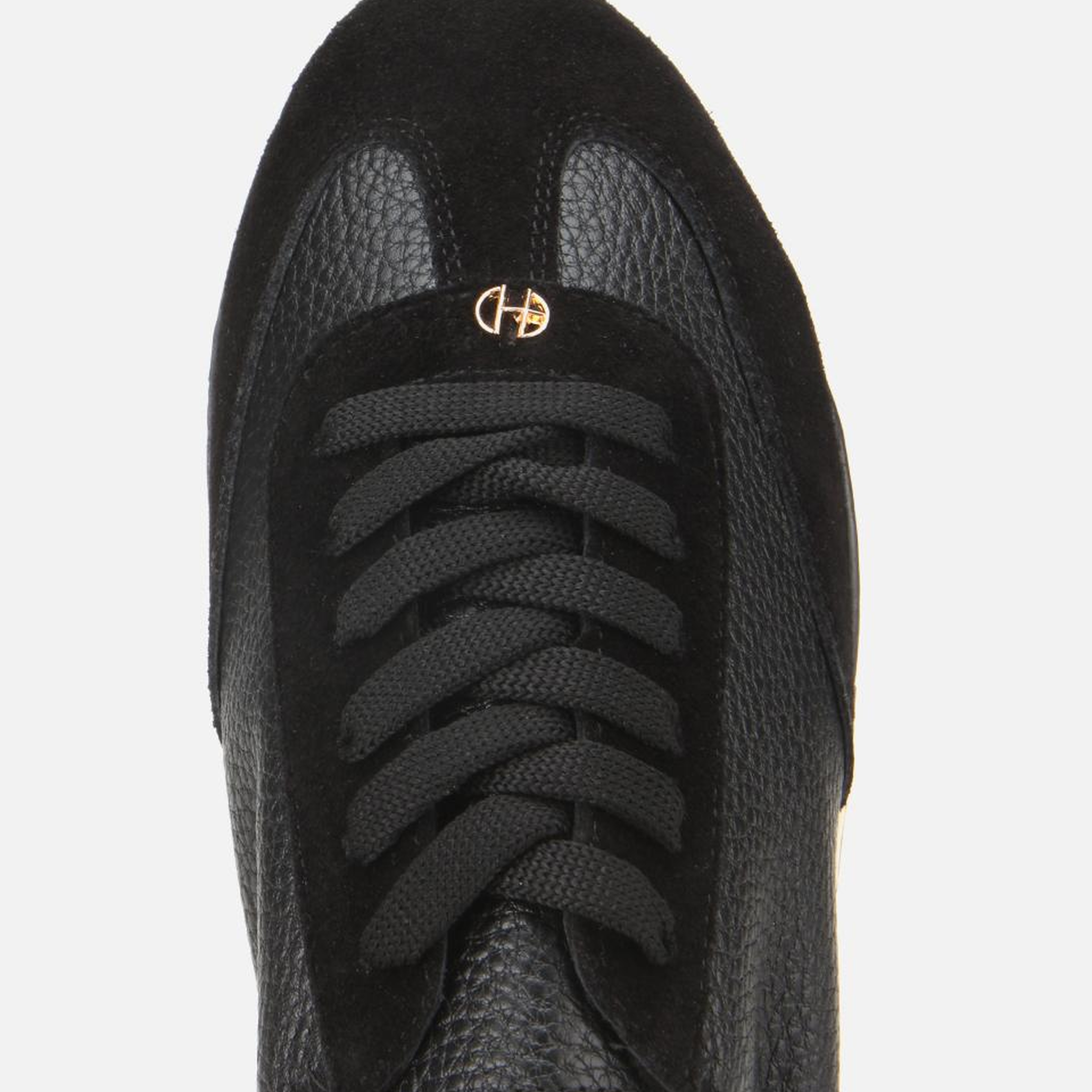 Kadın Deri Siyah Esnek Tabanlı Spor Ayakkabı