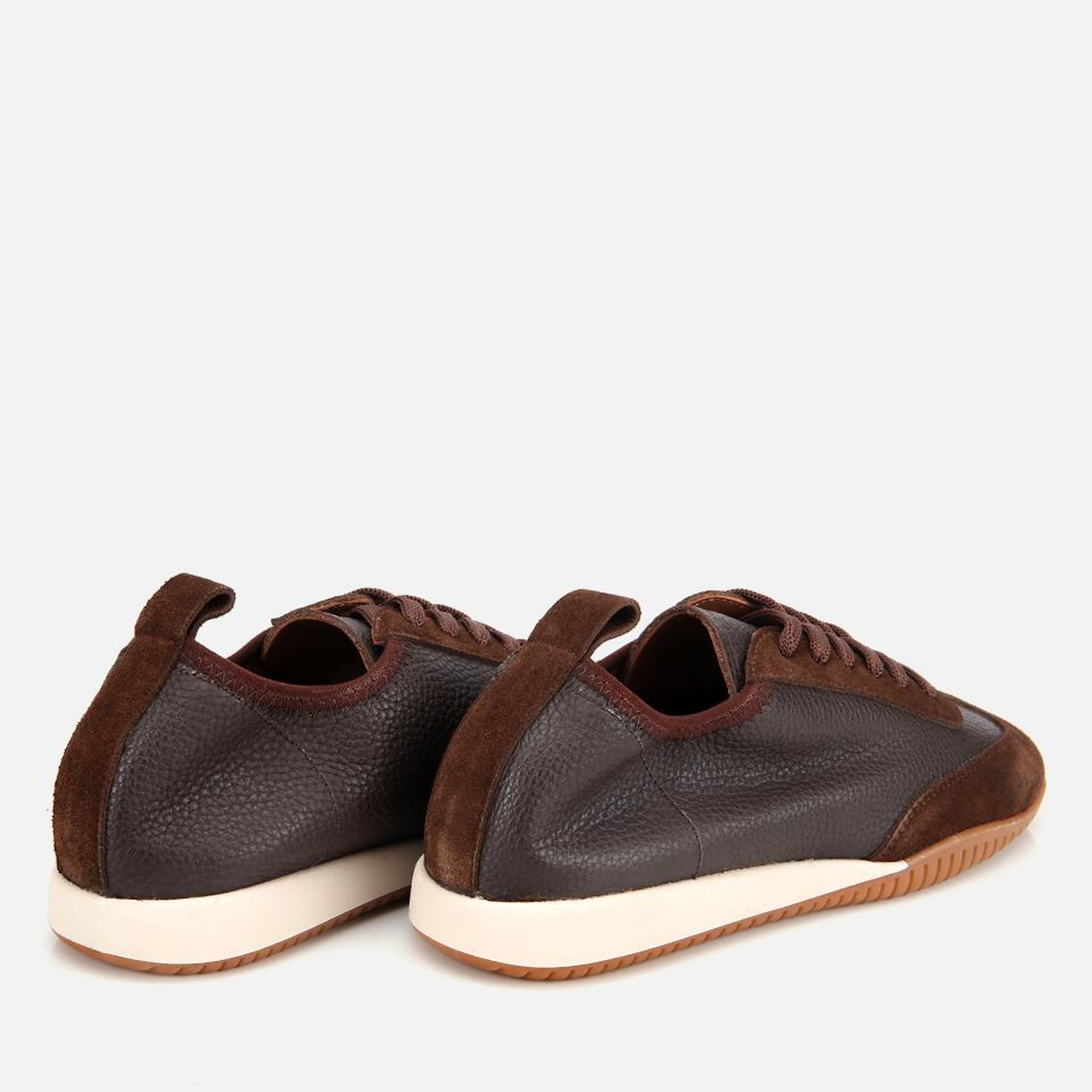 Kadın Deri Kahverengi Esnek Tabanlı Spor Ayakkabı