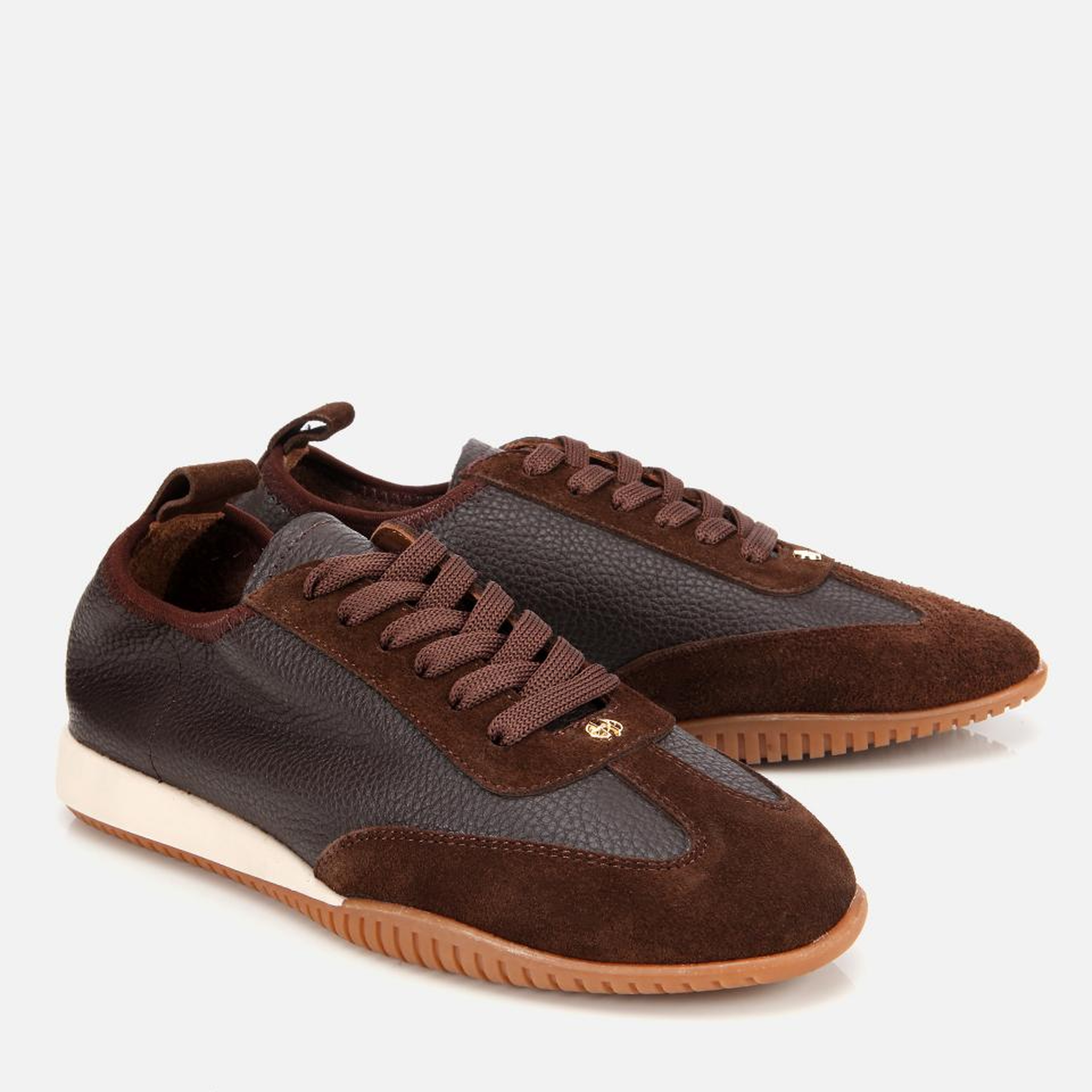 Kadın Deri Kahverengi Esnek Tabanlı Spor Ayakkabı