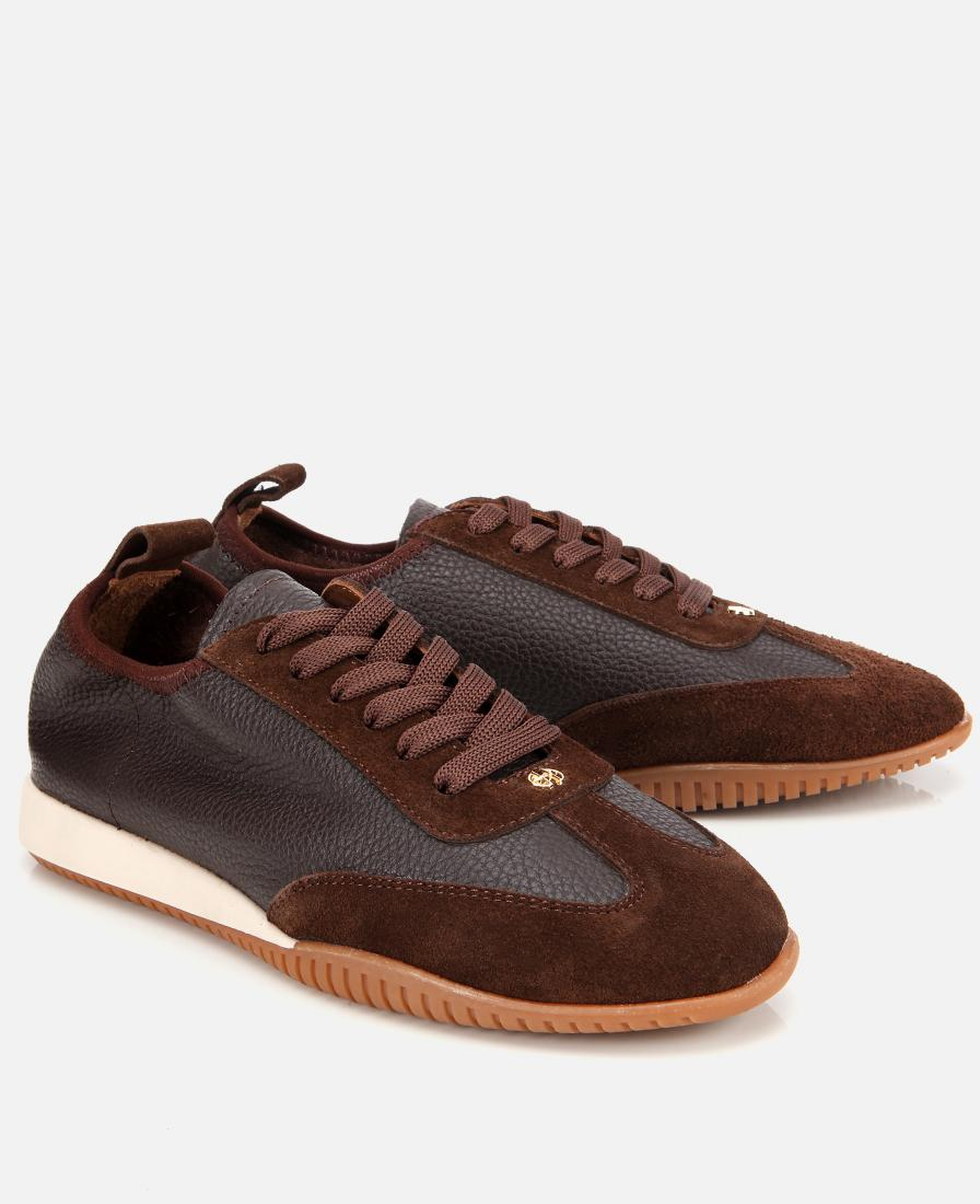 Kadın Deri Kahverengi Esnek Tabanlı Spor Ayakkabı