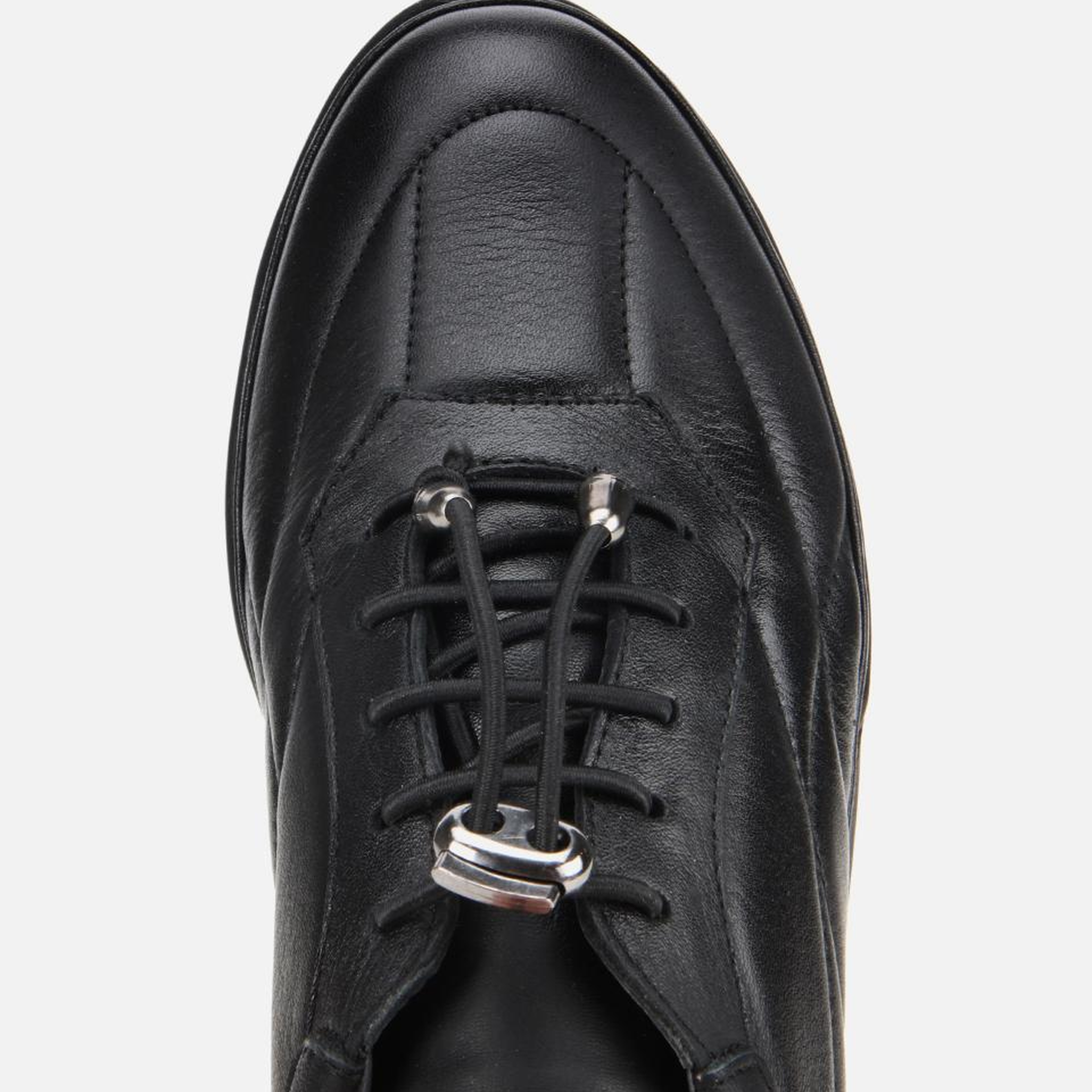 Kadın Deri Siyah Dolgu Topuklu Spor Ayakkabı