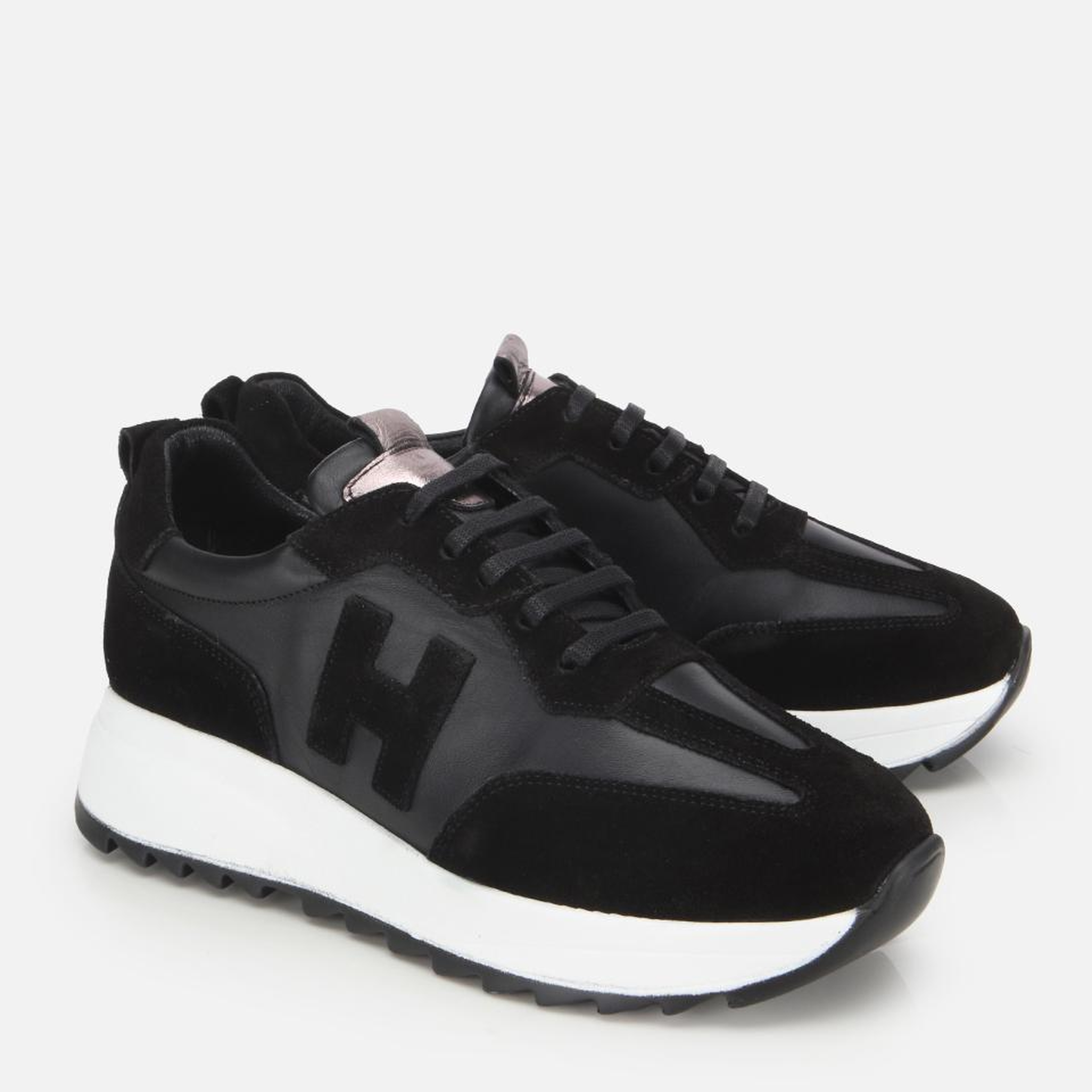 Kadın Süet Deri Siyah Comfort Spor Ayakkabı