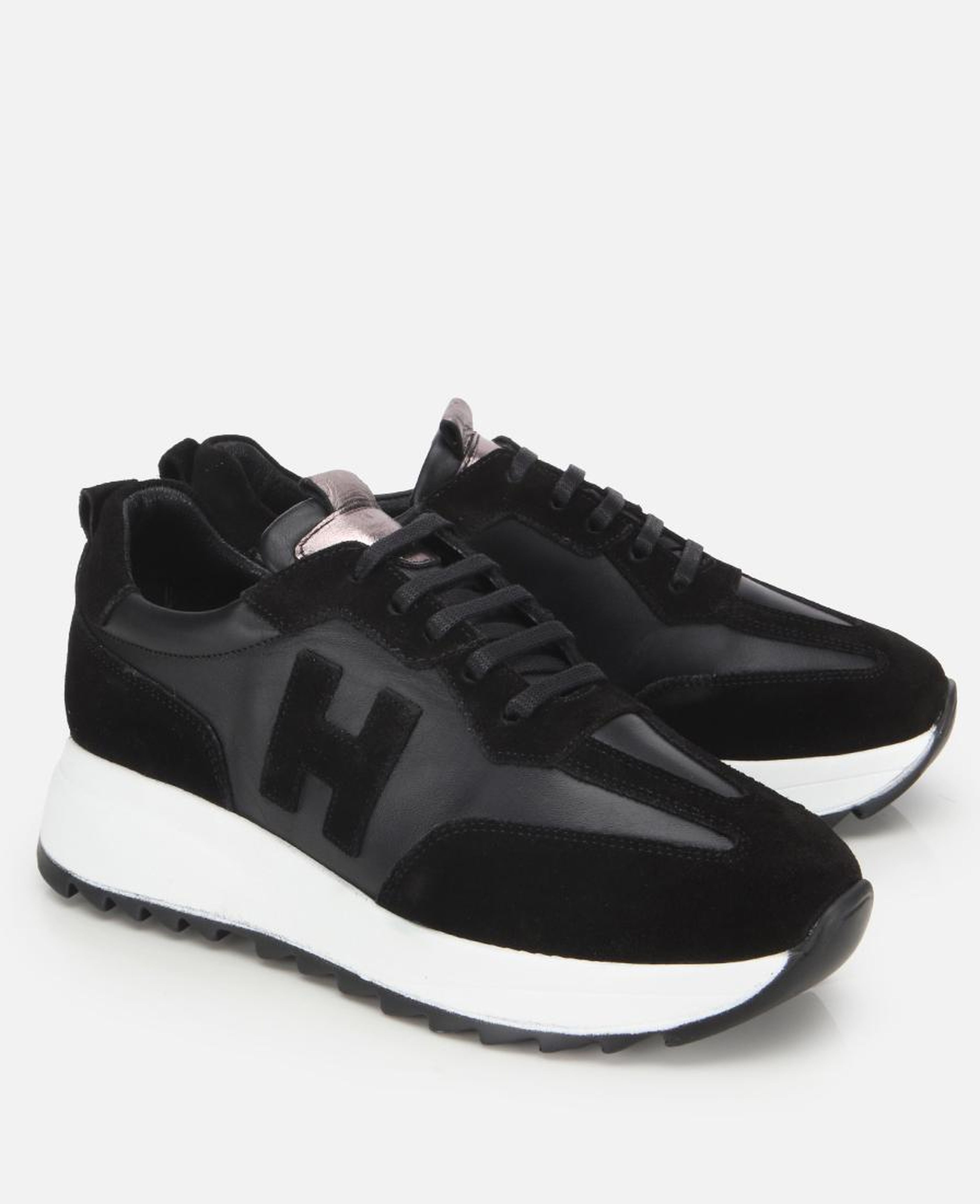 Kadın Süet Deri Siyah Comfort Spor Ayakkabı