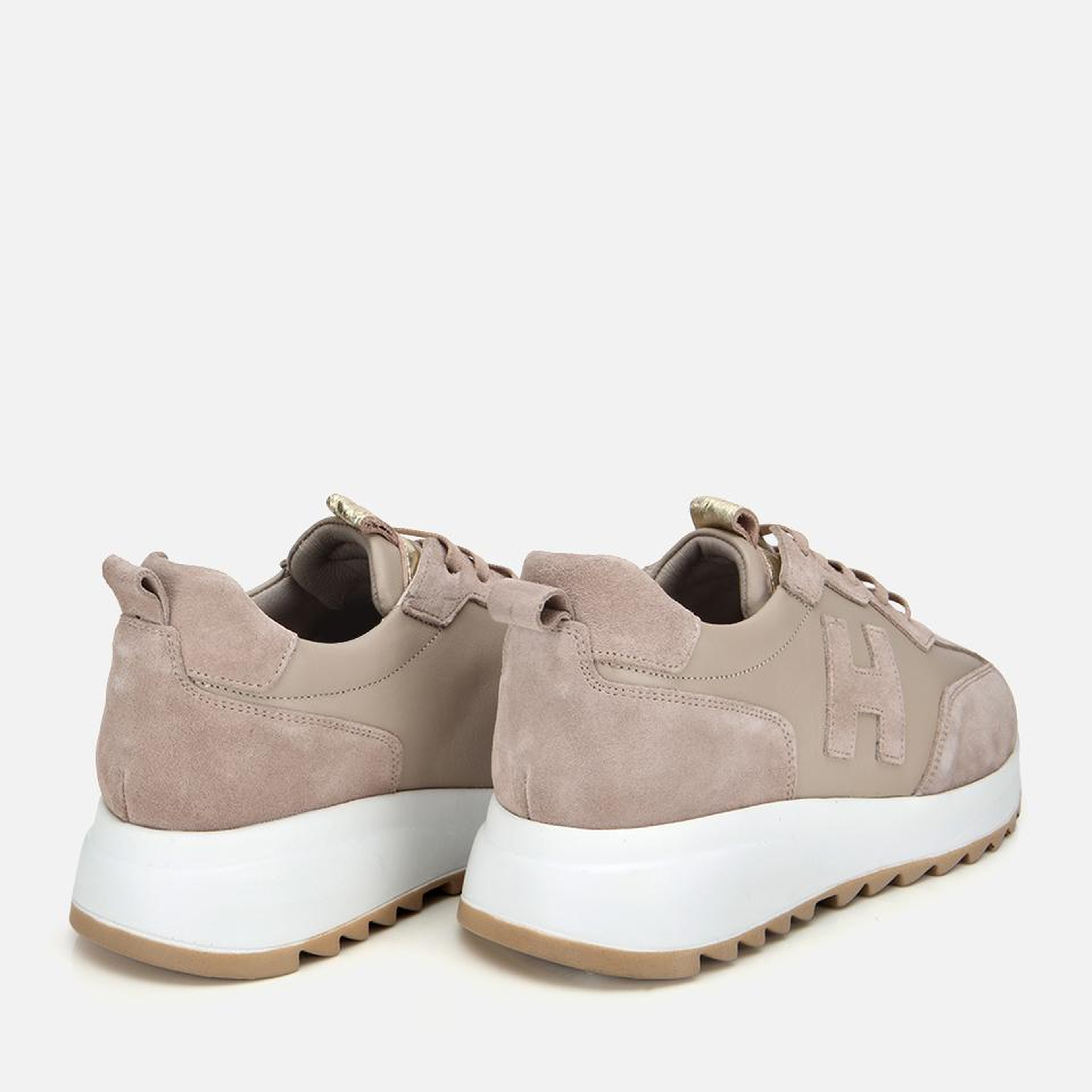 Kadın Süet Deri Bej Comfort Spor Ayakkabı