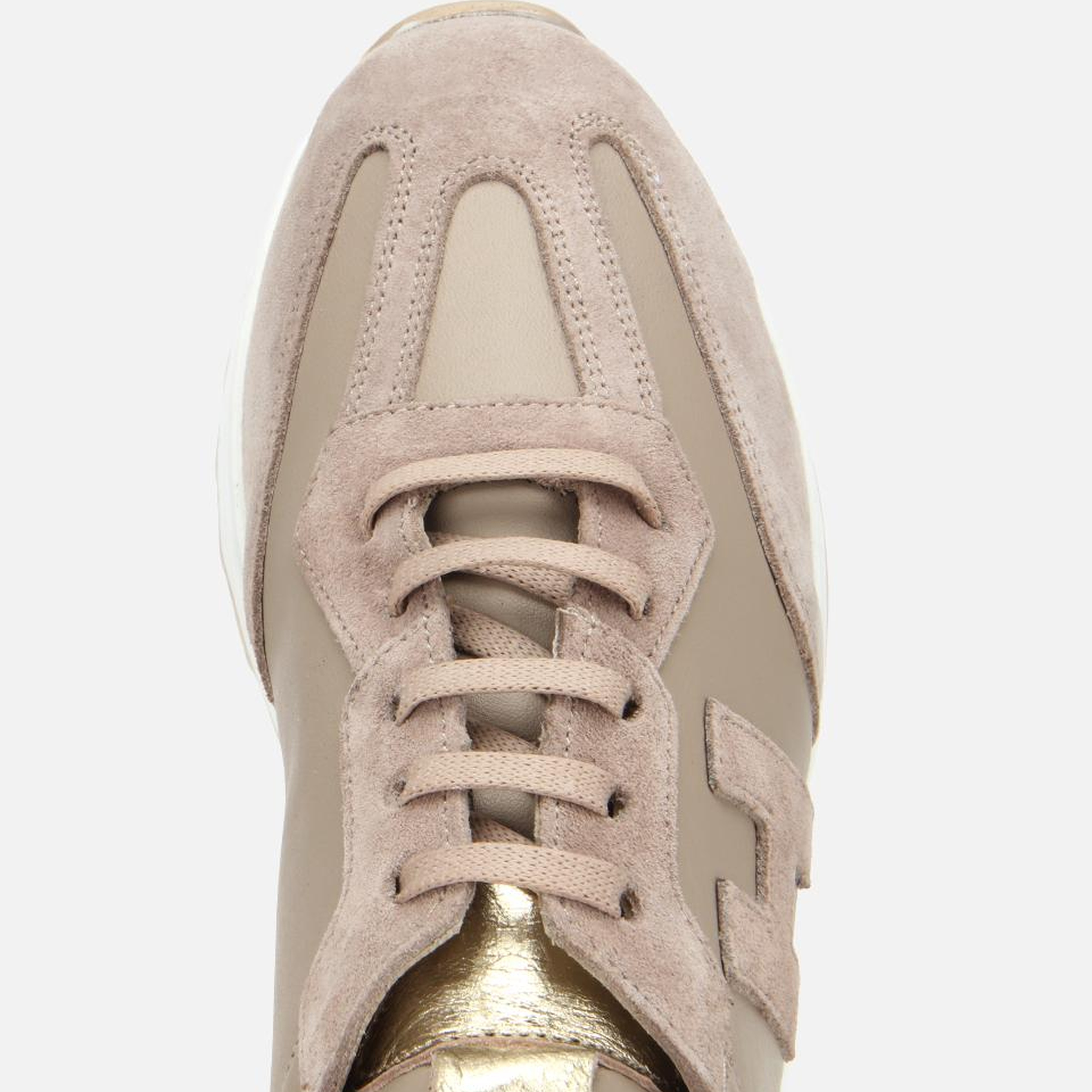 Kadın Süet Deri Bej Comfort Spor Ayakkabı