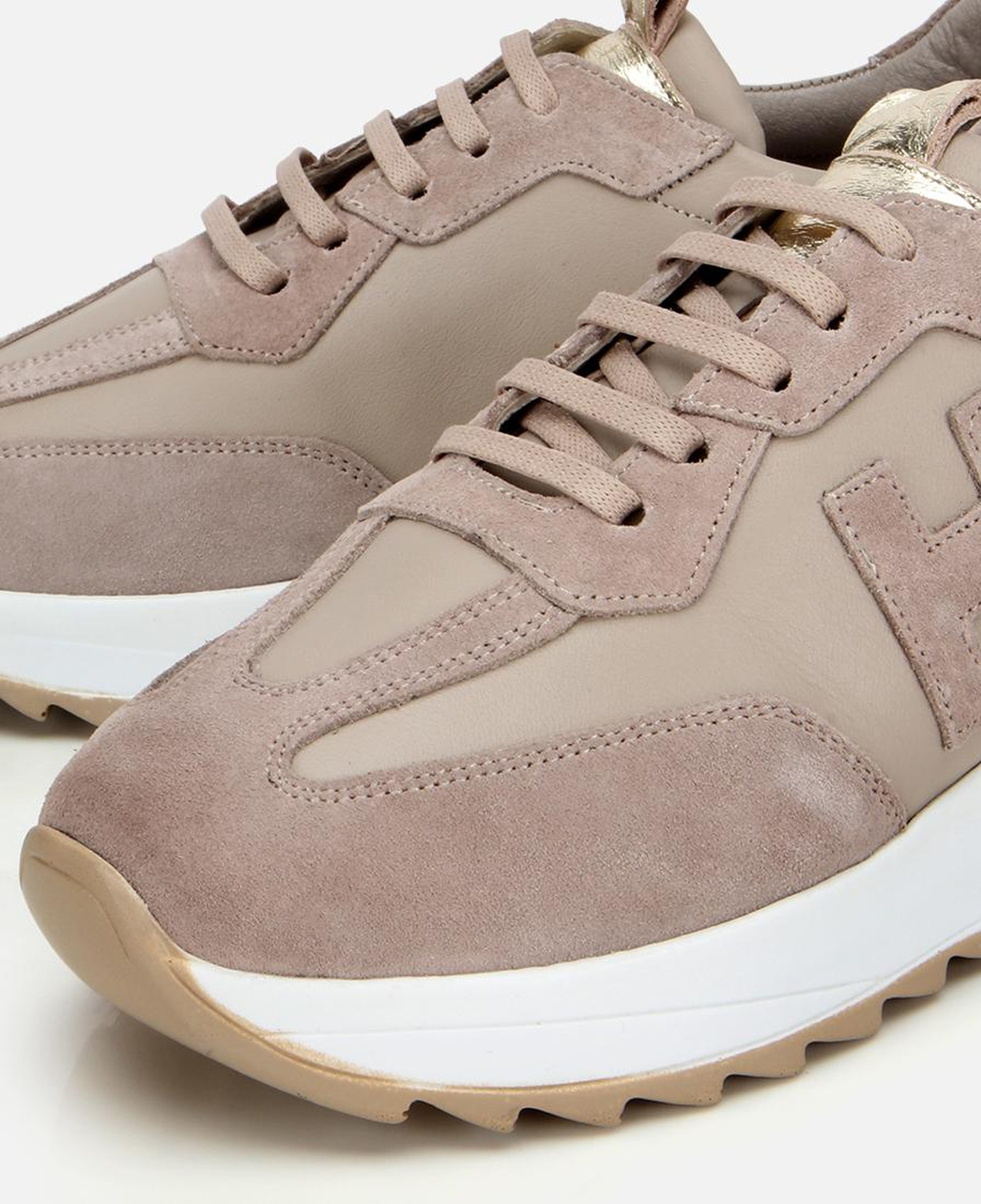 Kadın Süet Deri Bej Comfort Spor Ayakkabı