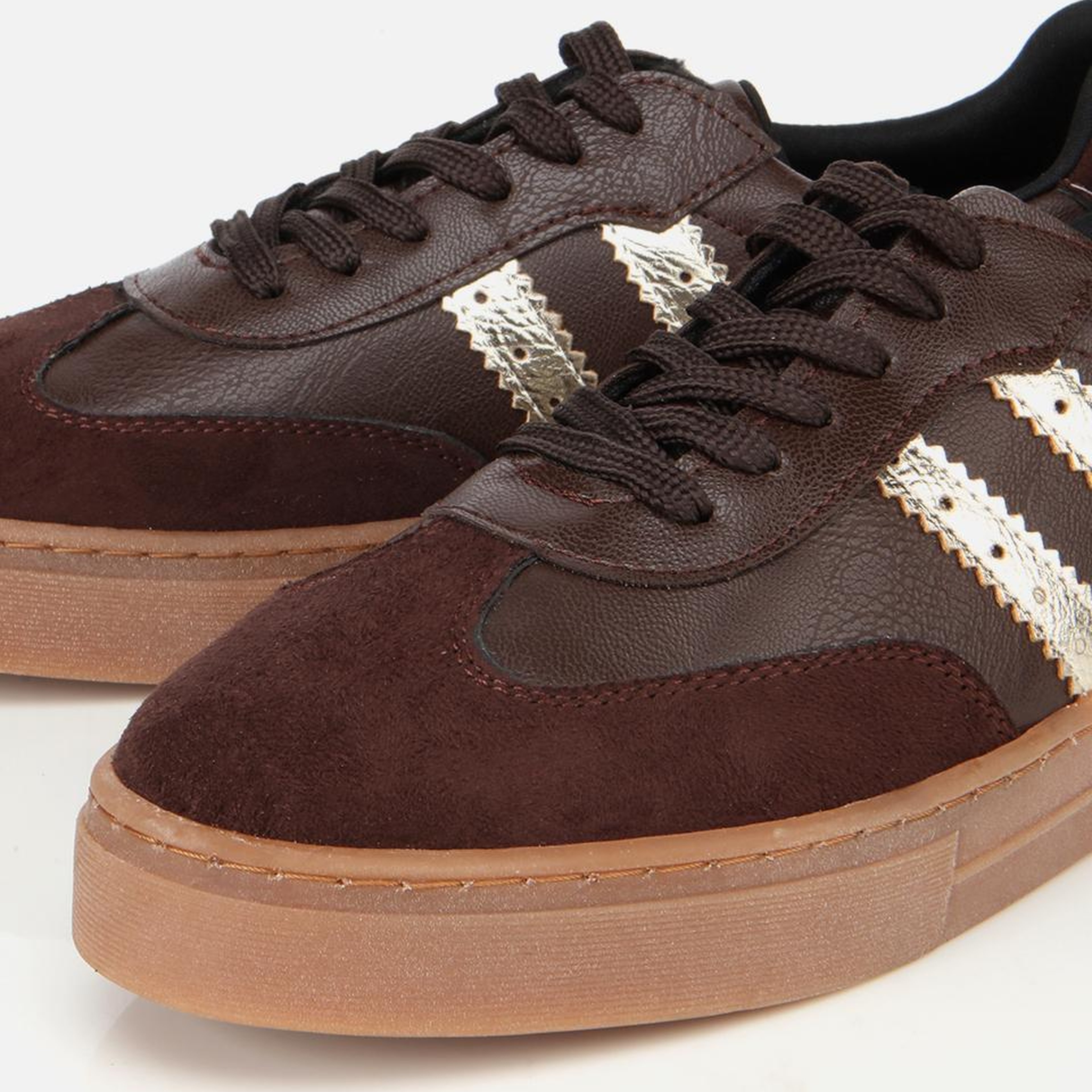 Kadın Kahverengi Düz Spor Ayakkabı