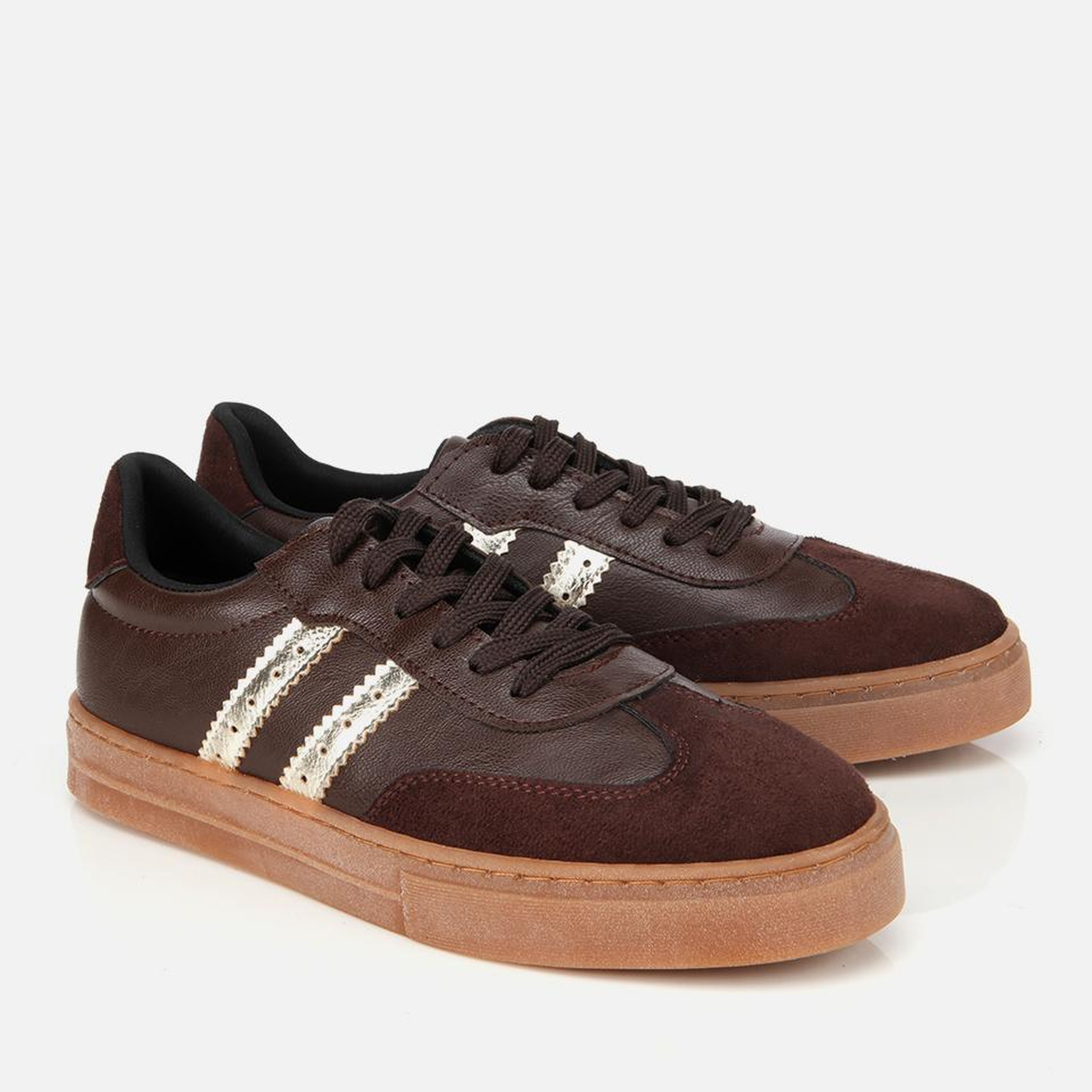 Kadın Kahverengi Düz Spor Ayakkabı