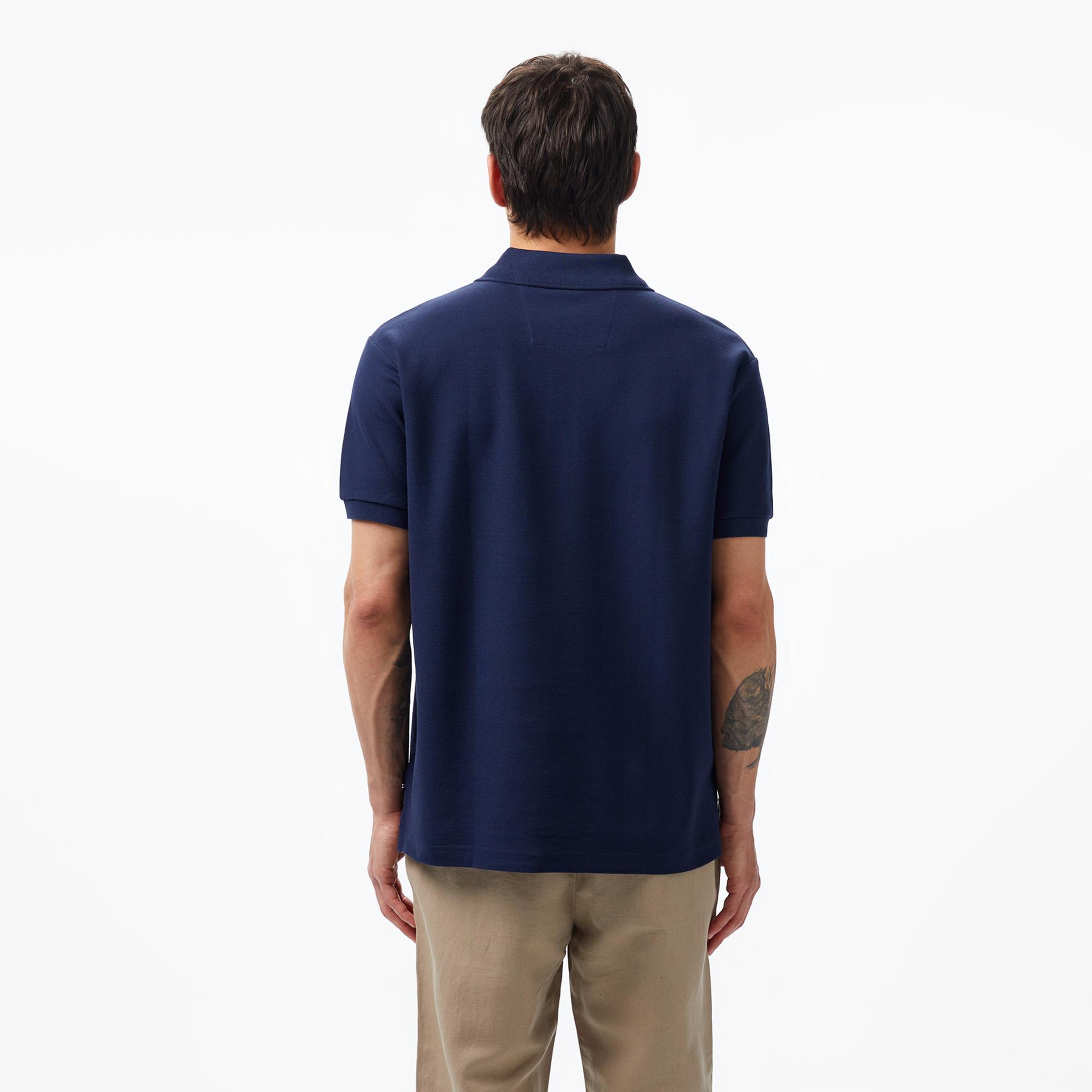 Nautica Erkek Lacivert Classic Fit Kısa Kollu Polo Yaka T-Shirt