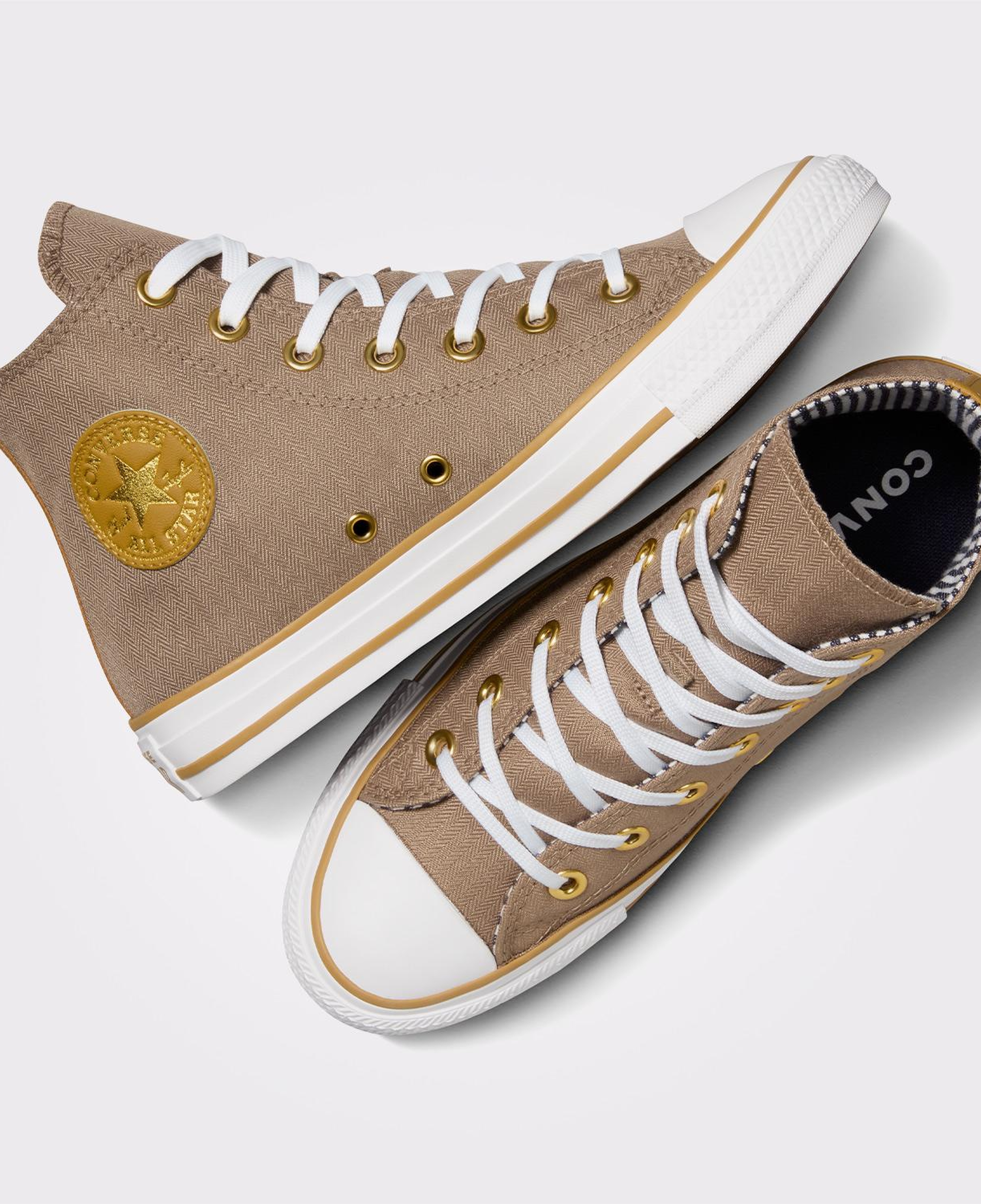 Converse Chuck Taylor All Star Herringbone Stripe Kadın Kahverengi/Bej Sneaker