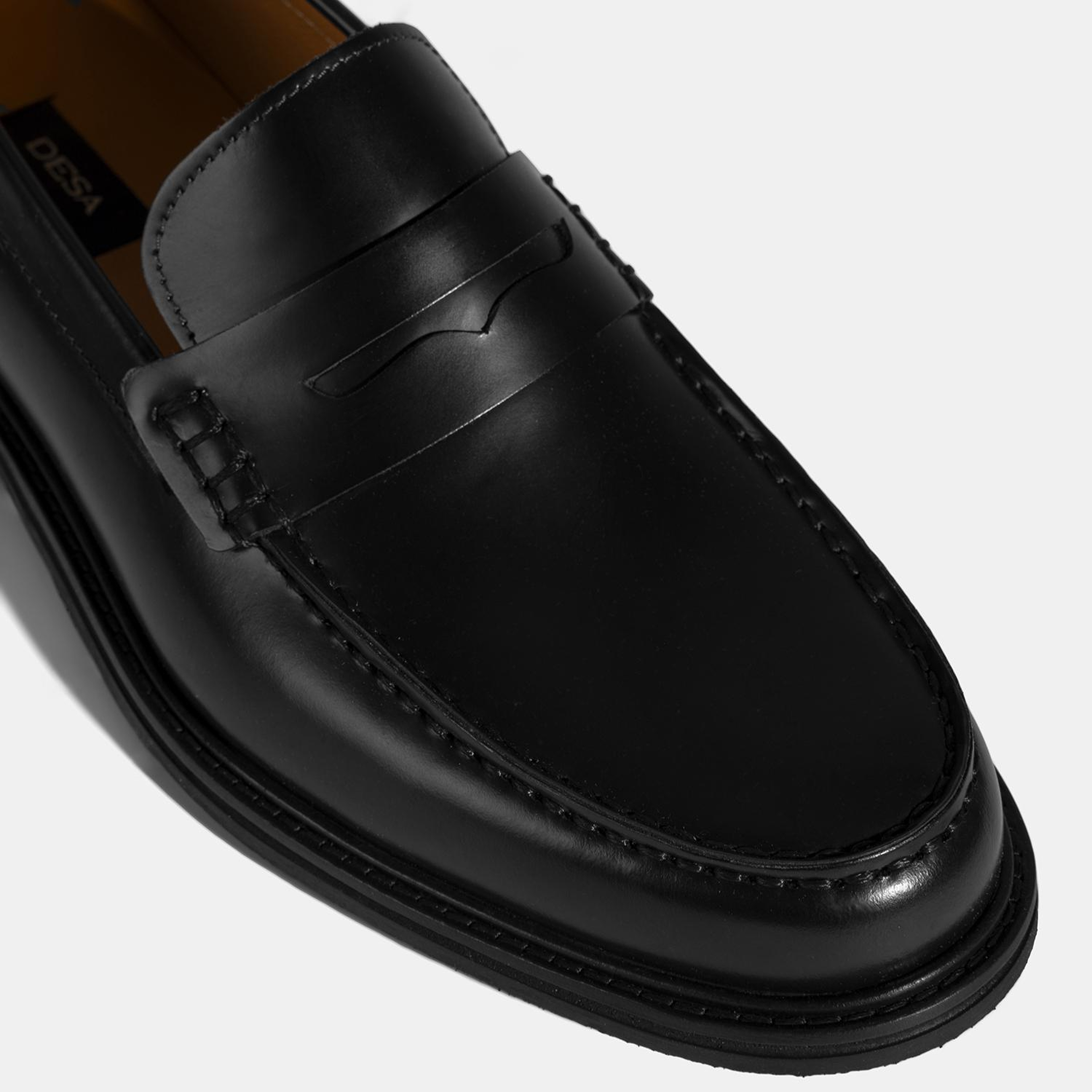 Erkek Siyah Deri Loafer