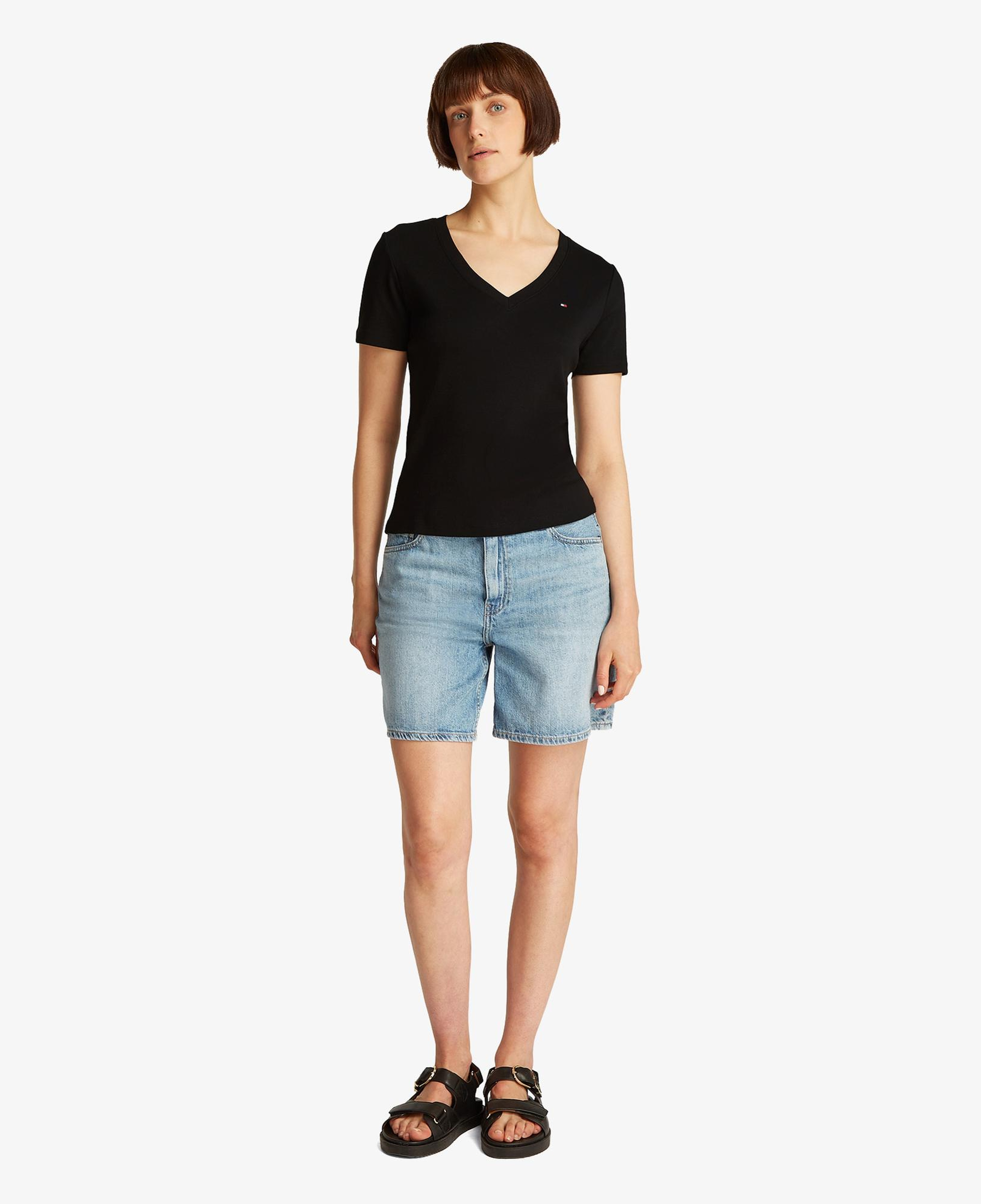 Tommy Hilfiger Nos Kadın Siyah T-Shirt