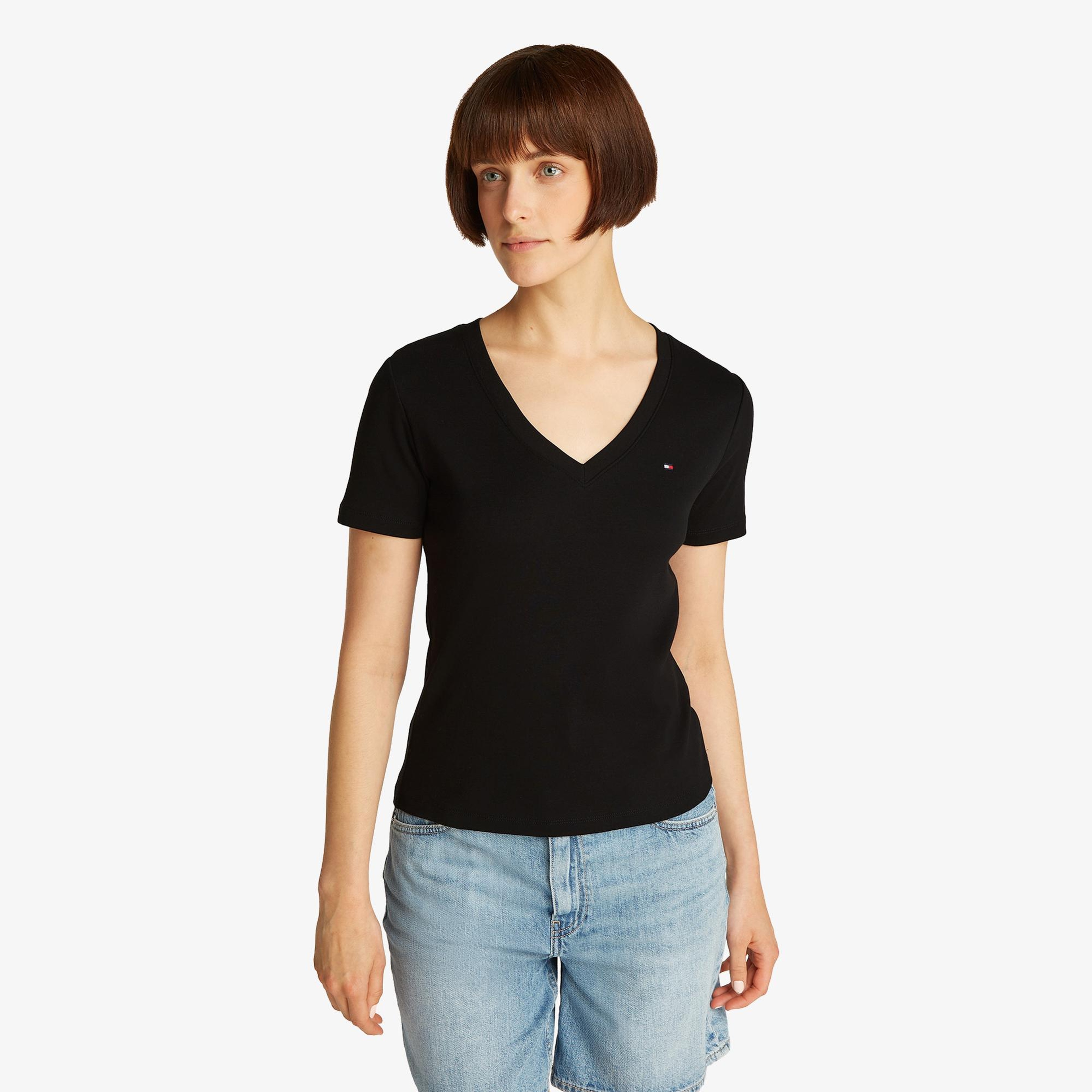 Tommy Hilfiger Nos Kadın Siyah T-Shirt