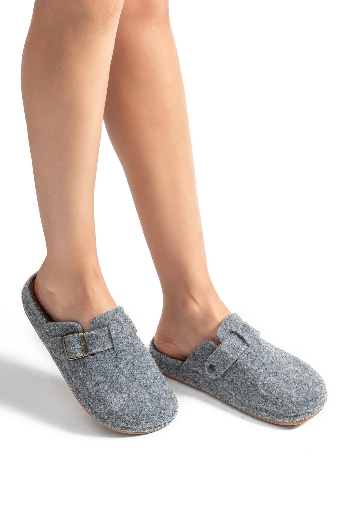 Tuana Kadın,Garson Boy Ev Terliği Füme 36/40