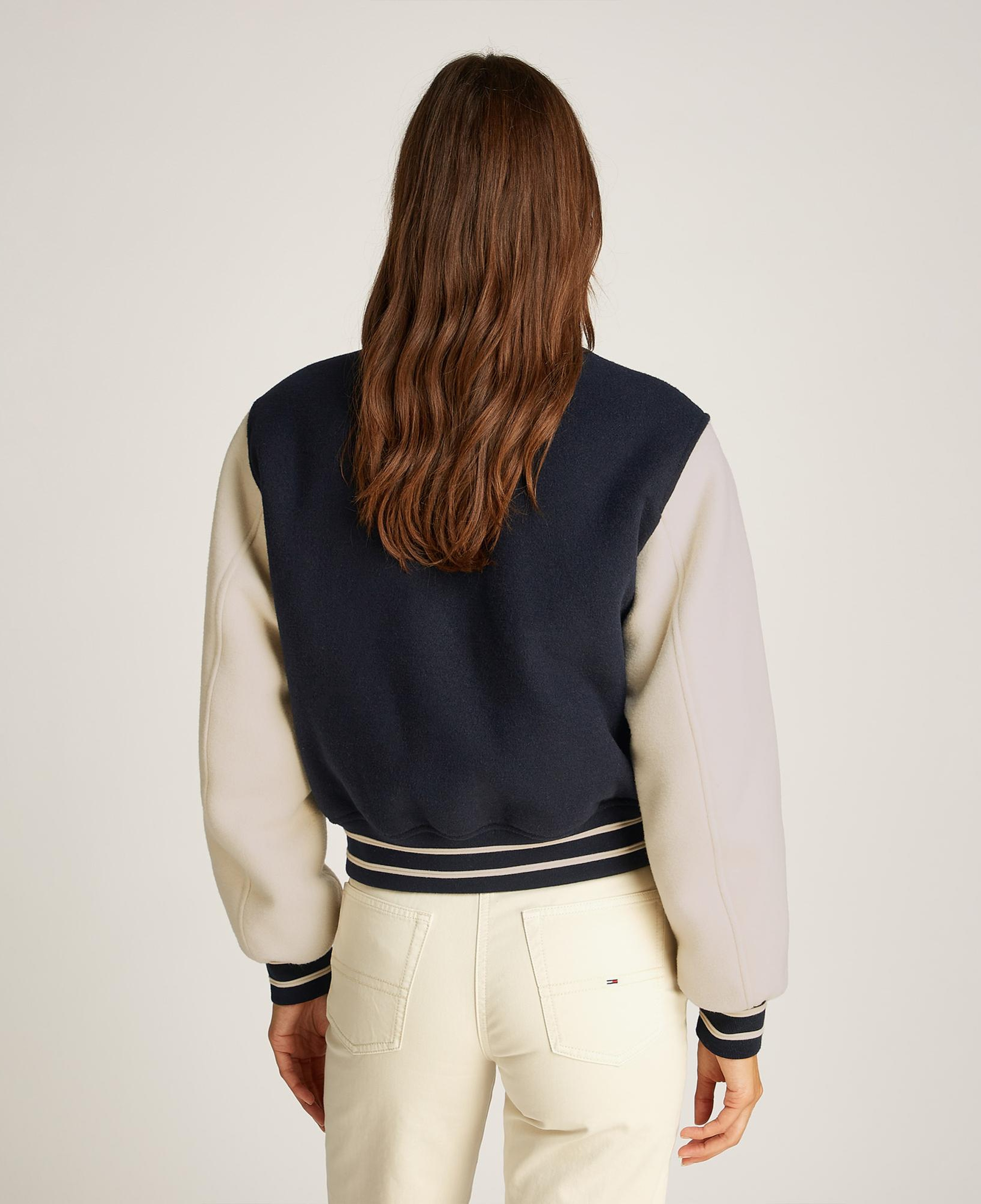 Tommy Hilfiger Tjw Wool Varsity Ext Kadın Mavi Ceket
