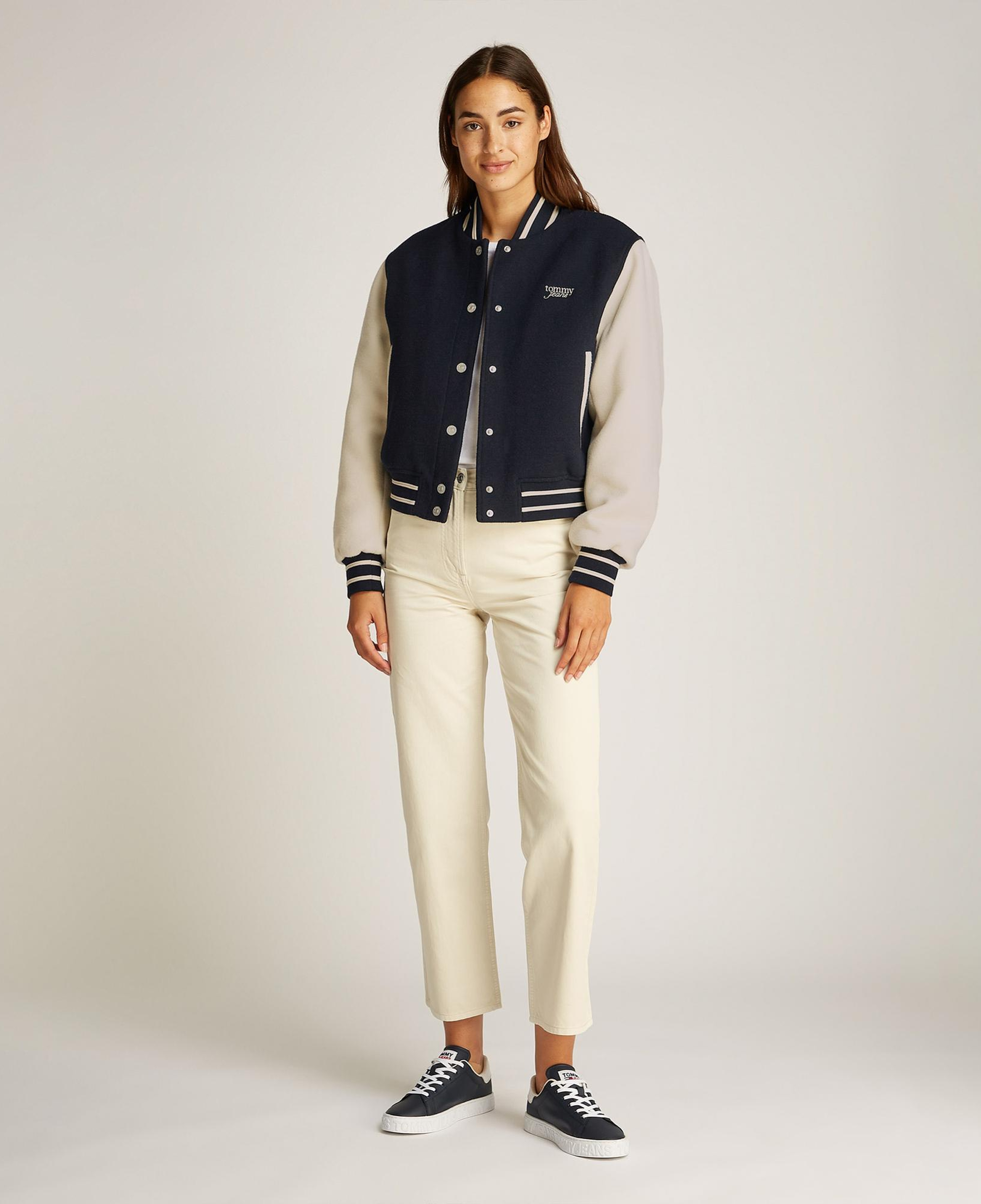 Tommy Hilfiger Tjw Wool Varsity Ext Kadın Mavi Ceket