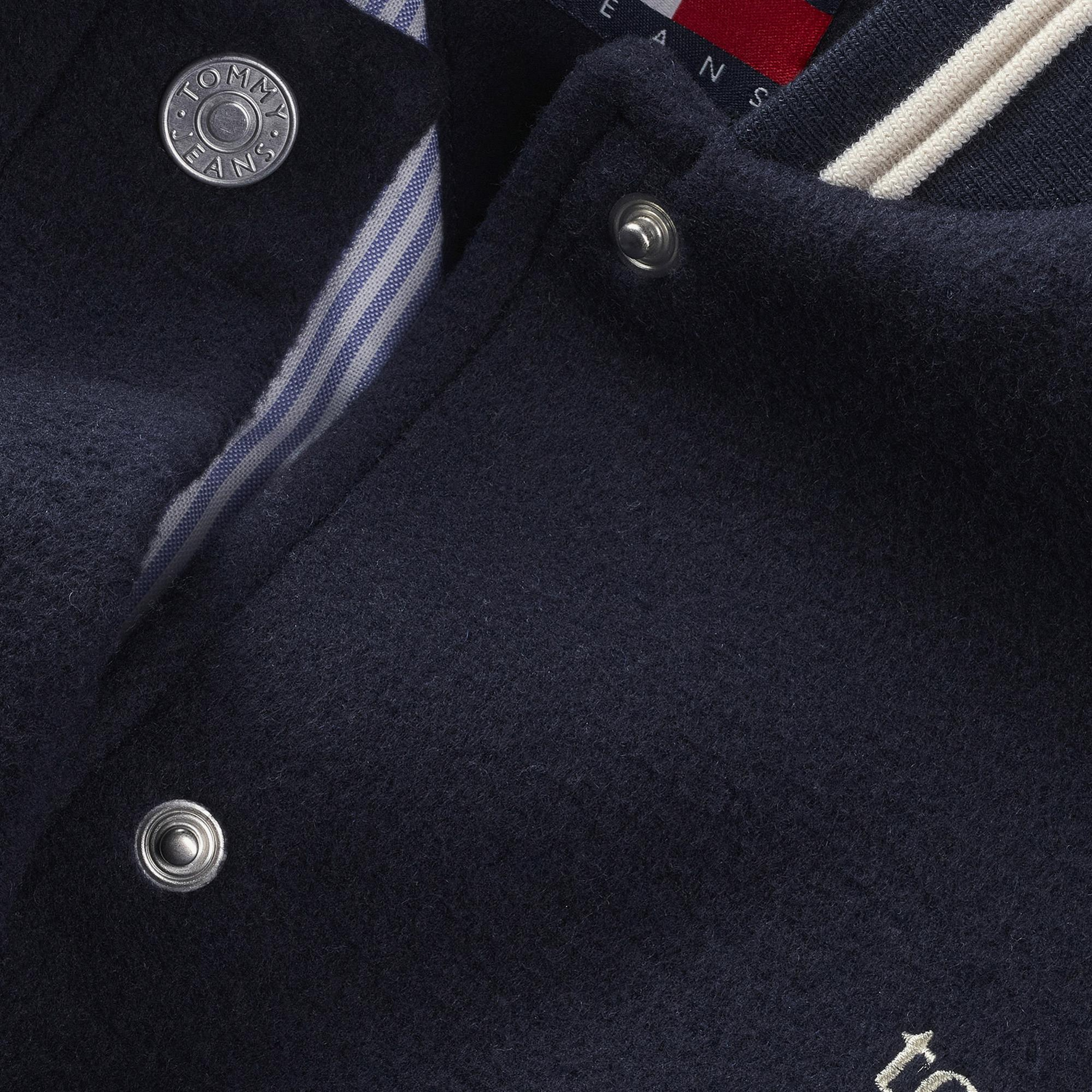 Tommy Hilfiger Tjw Wool Varsity Ext Kadın Mavi Ceket