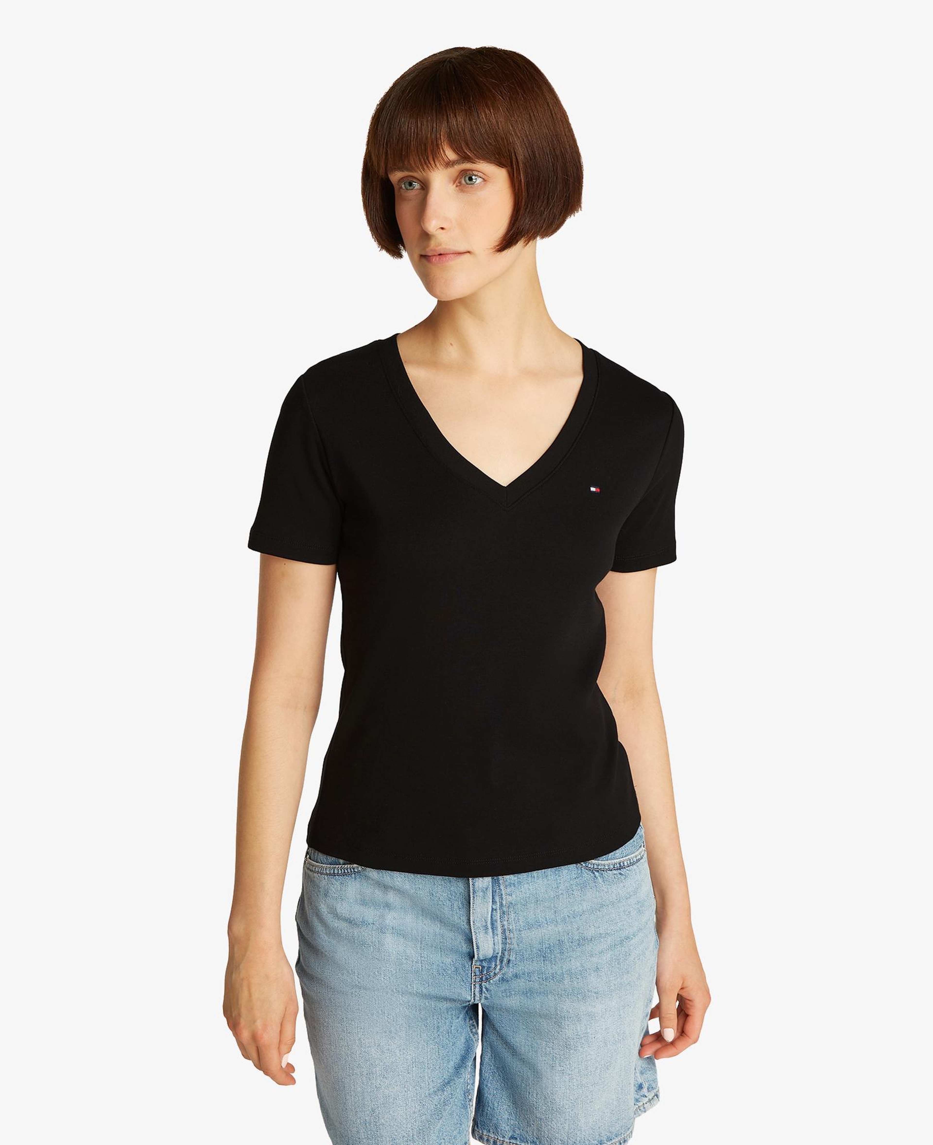 Tommy Hilfiger Nos Kadın Siyah T-Shirt