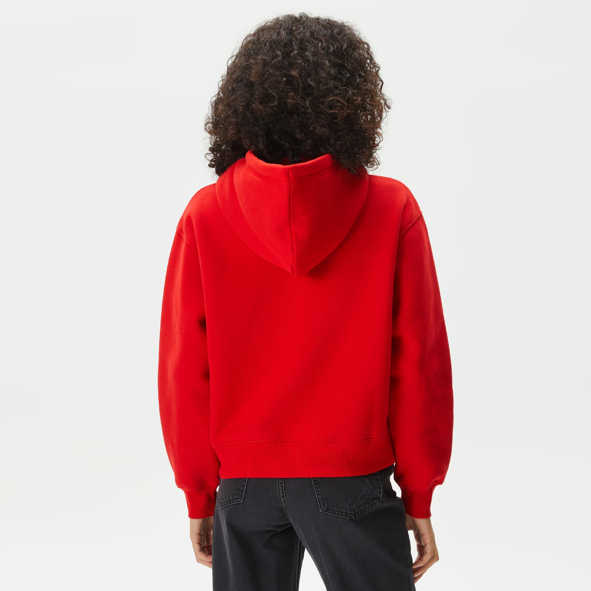 Tommy Hilfiger Reg Crest Kadın Kırmızı Hoodie