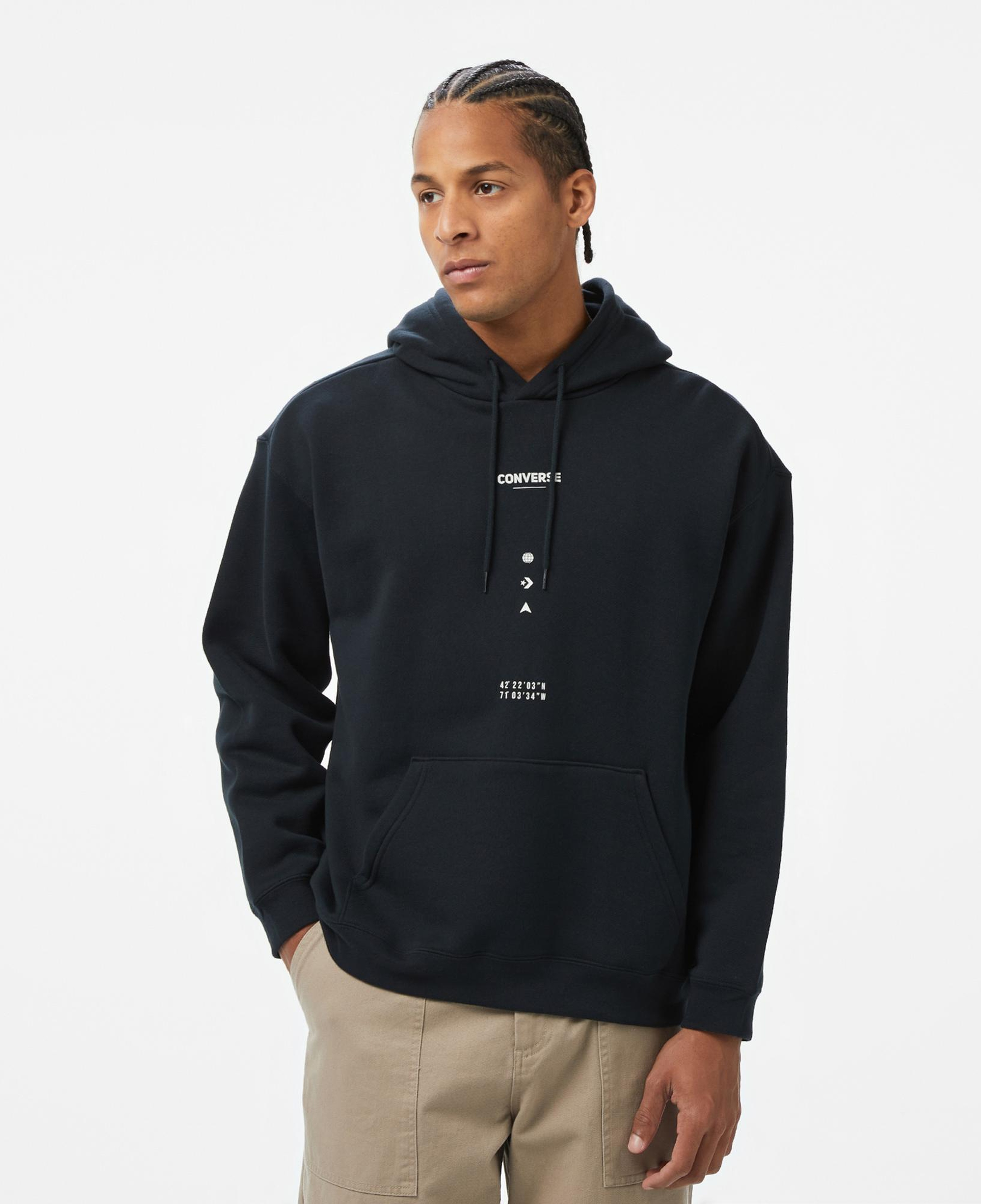 Converse Loose Fit Erkek Siyah Hoodie