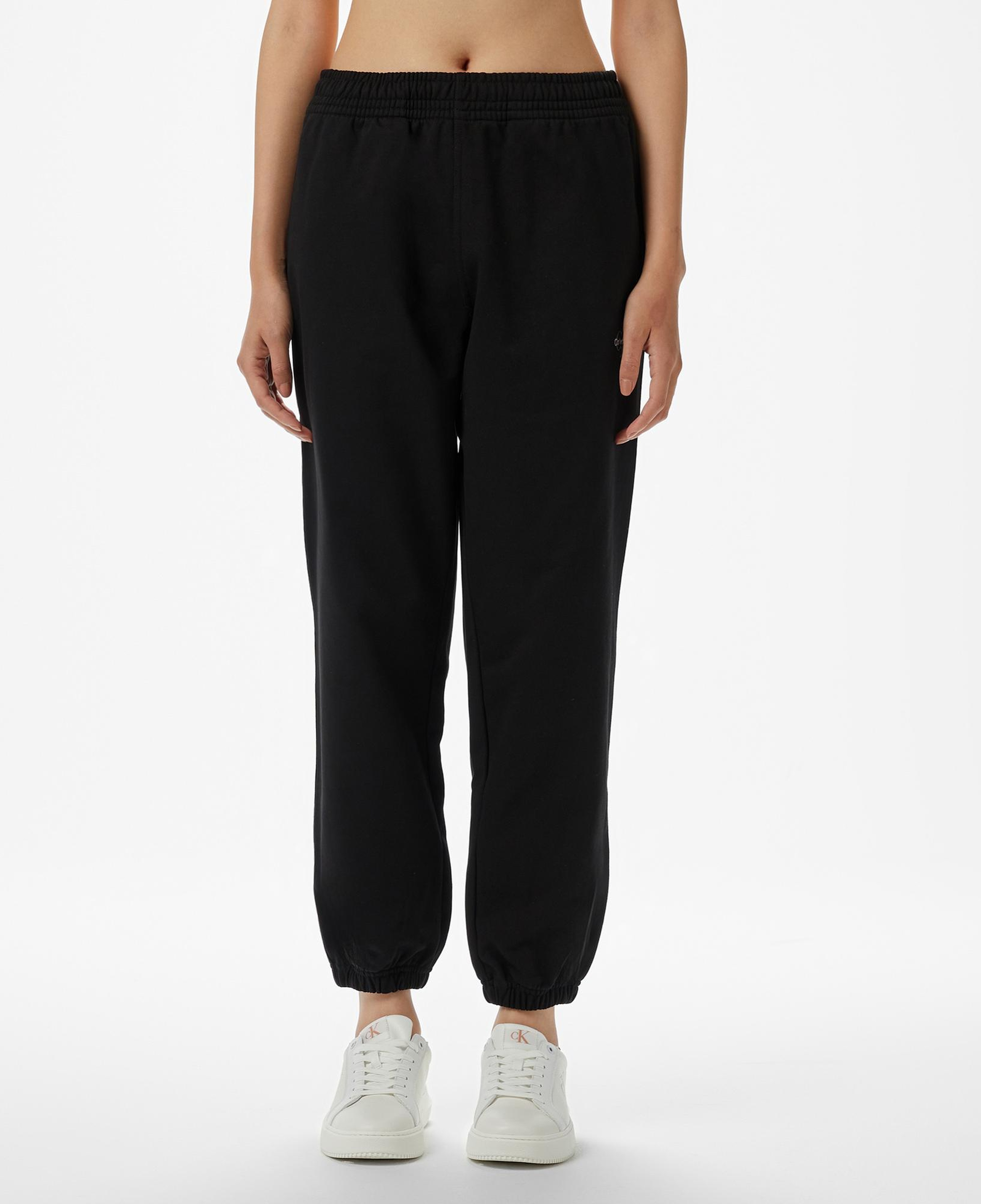 Calvin Klein Monologo French Terry Jogger Kadın Siyah Eşofman Altı