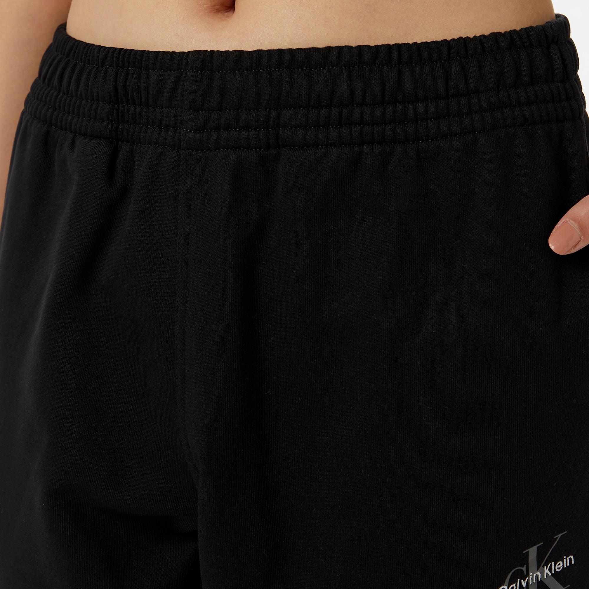 Calvin Klein Monologo French Terry Jogger Kadın Siyah Eşofman Altı