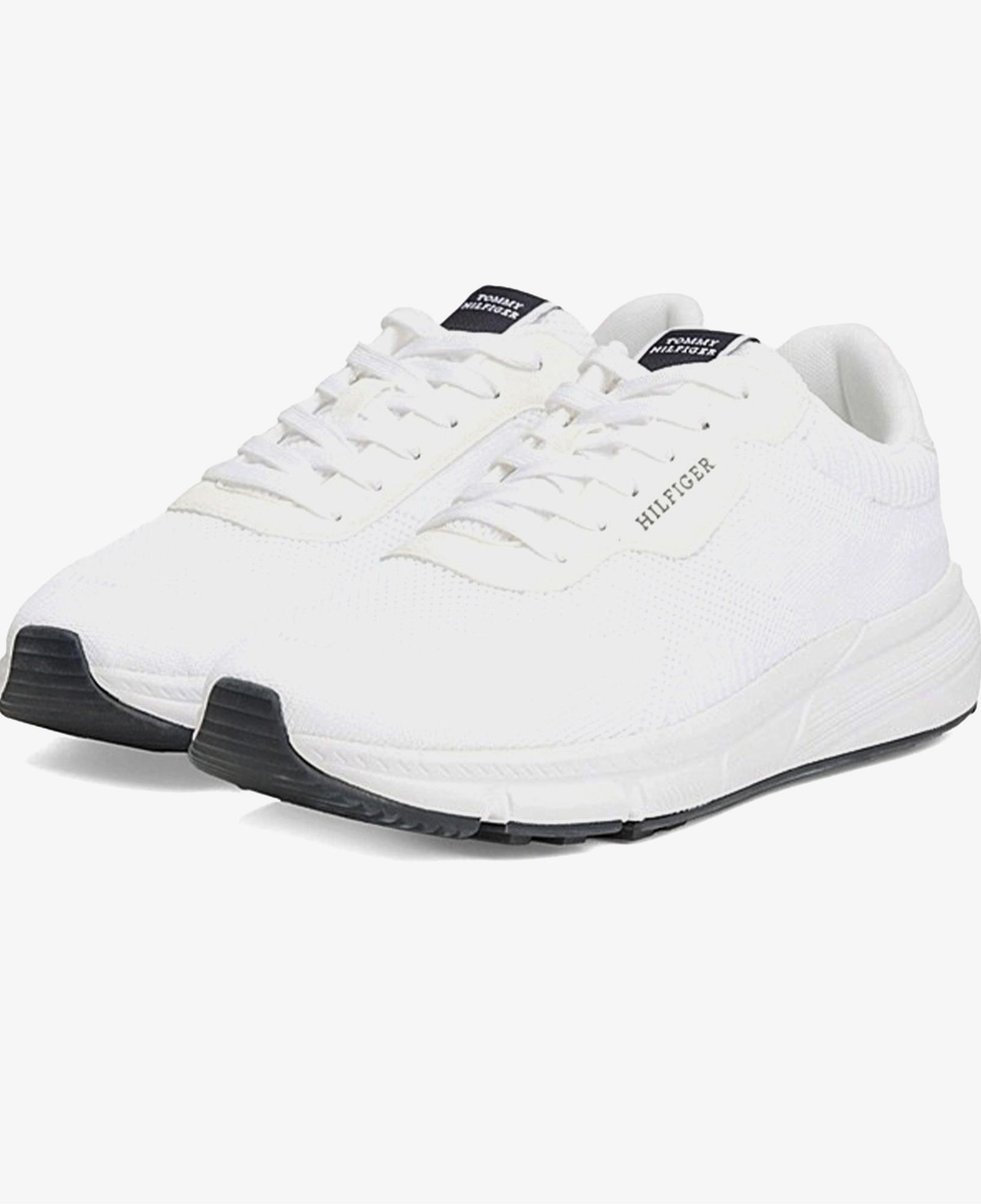 Tommy Hilfiger Lightweight Rwb Knit Erkek Beyaz Sneaker