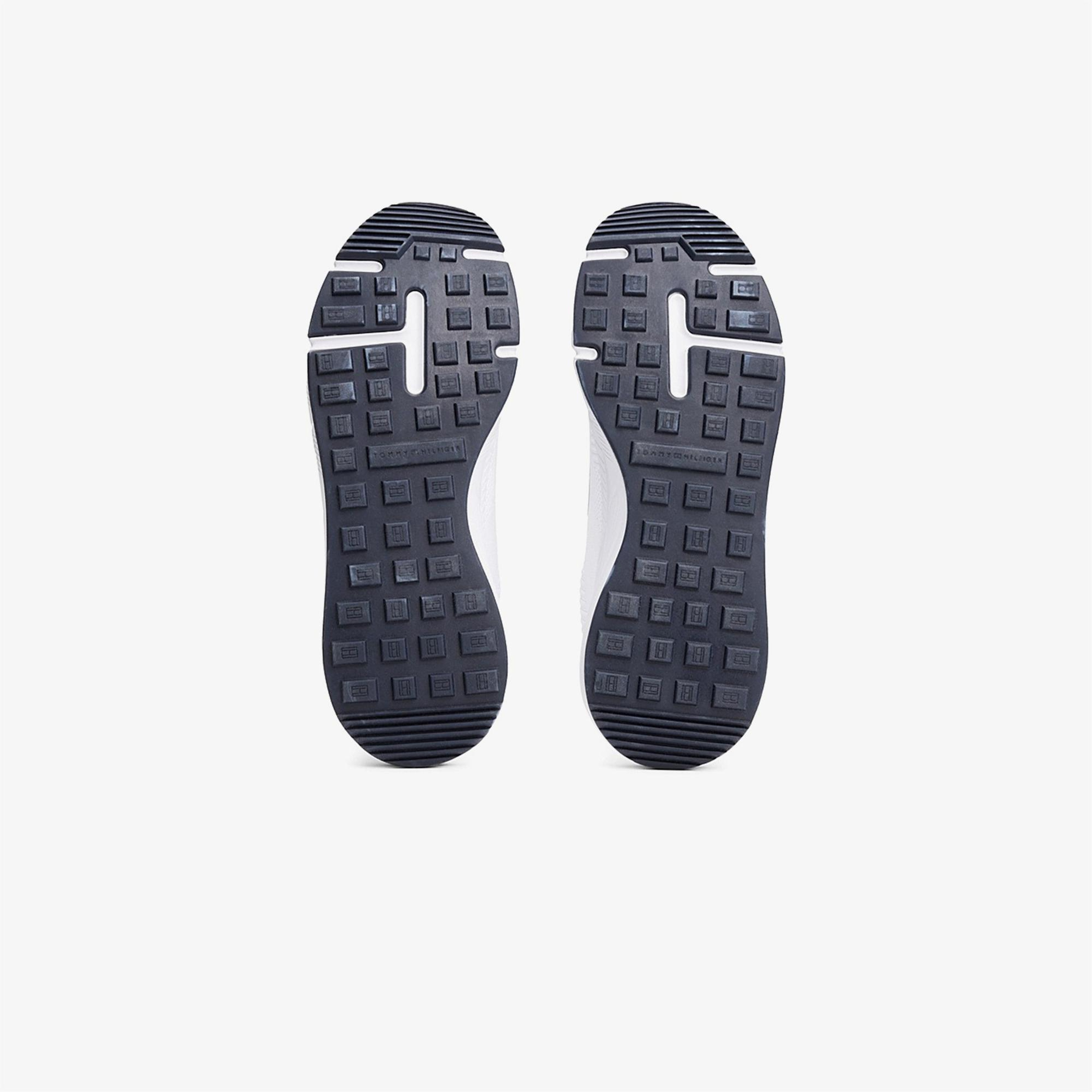 Tommy Hilfiger Lightweight Rwb Knit Erkek Beyaz Sneaker