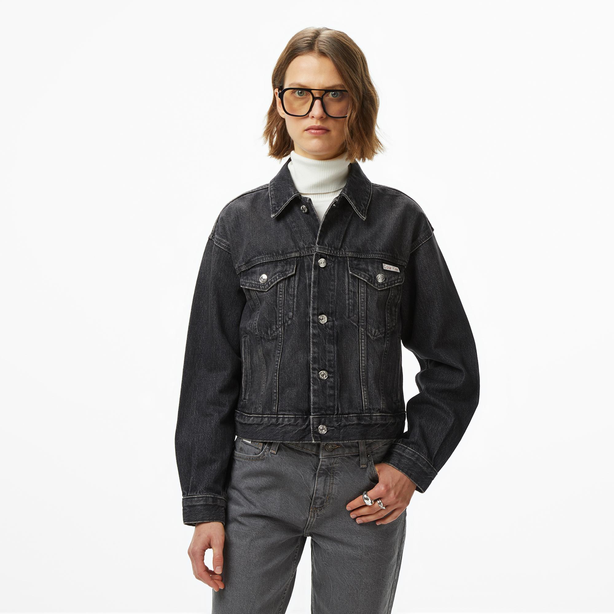 Calvin Klein 90S Trucker Fog Kadın Siyah Ceket