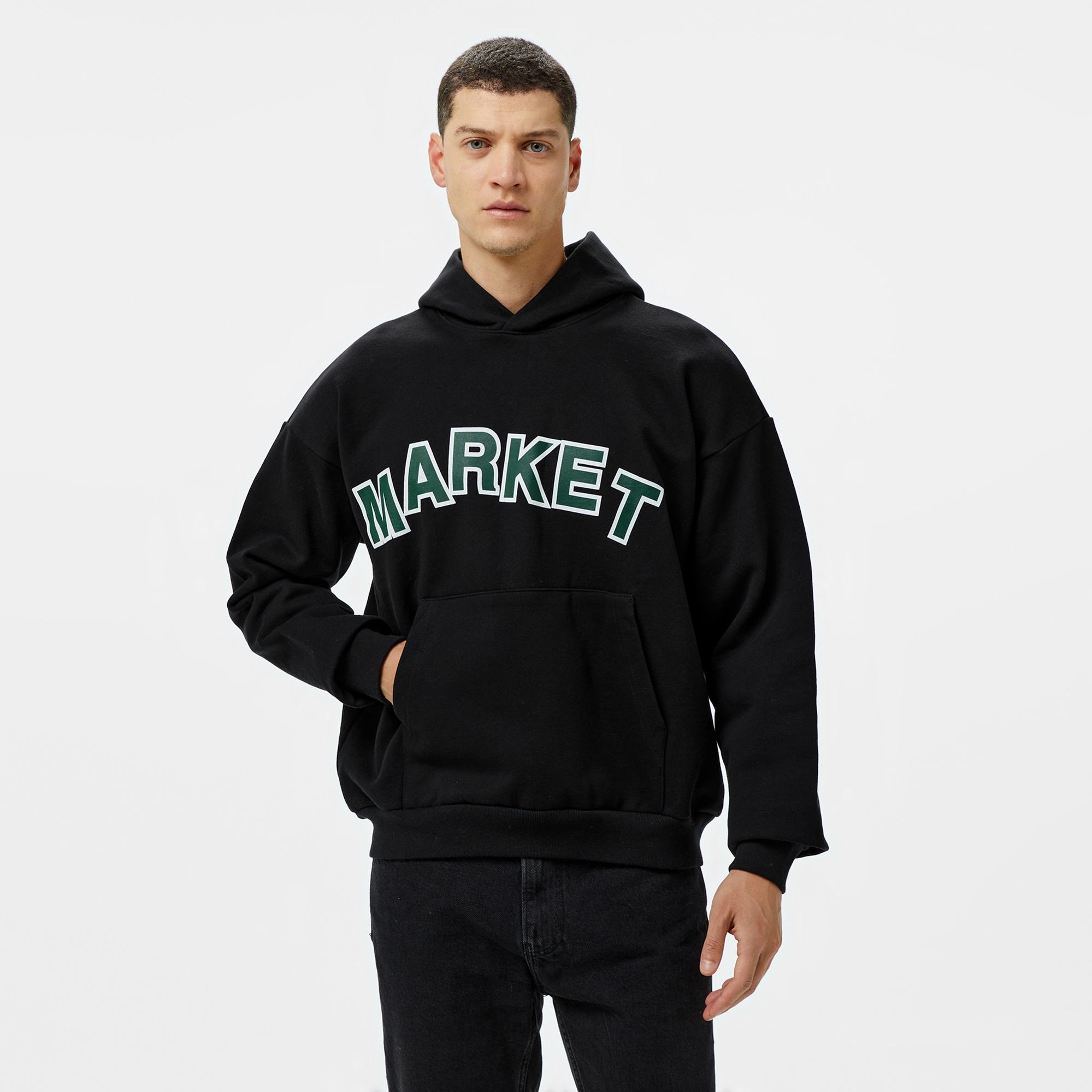 Market Expansion Pack  Erkek Siyah Hoodie