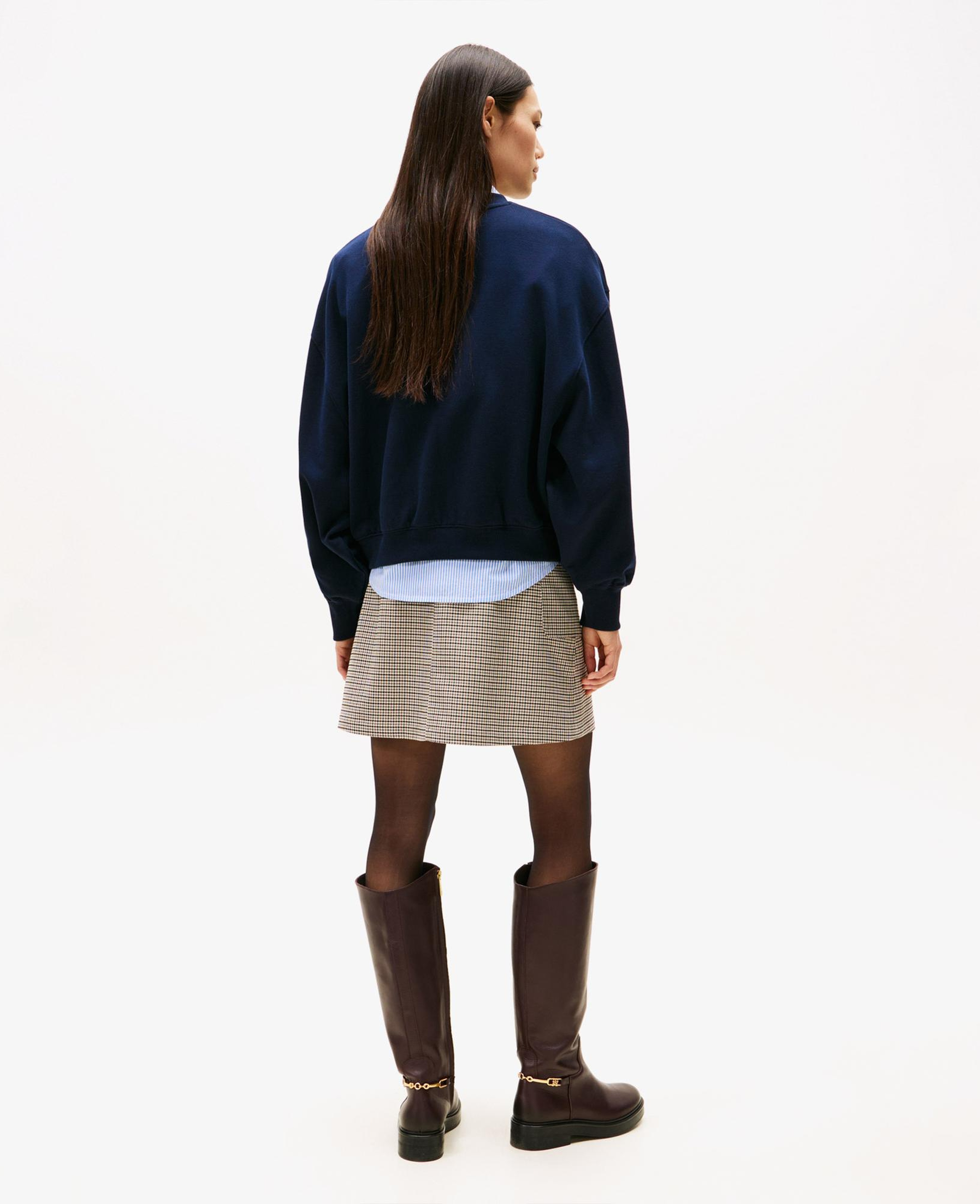 Tommy Hilfiger Classic Script Terry Kadın Lacivert Sweatshirt