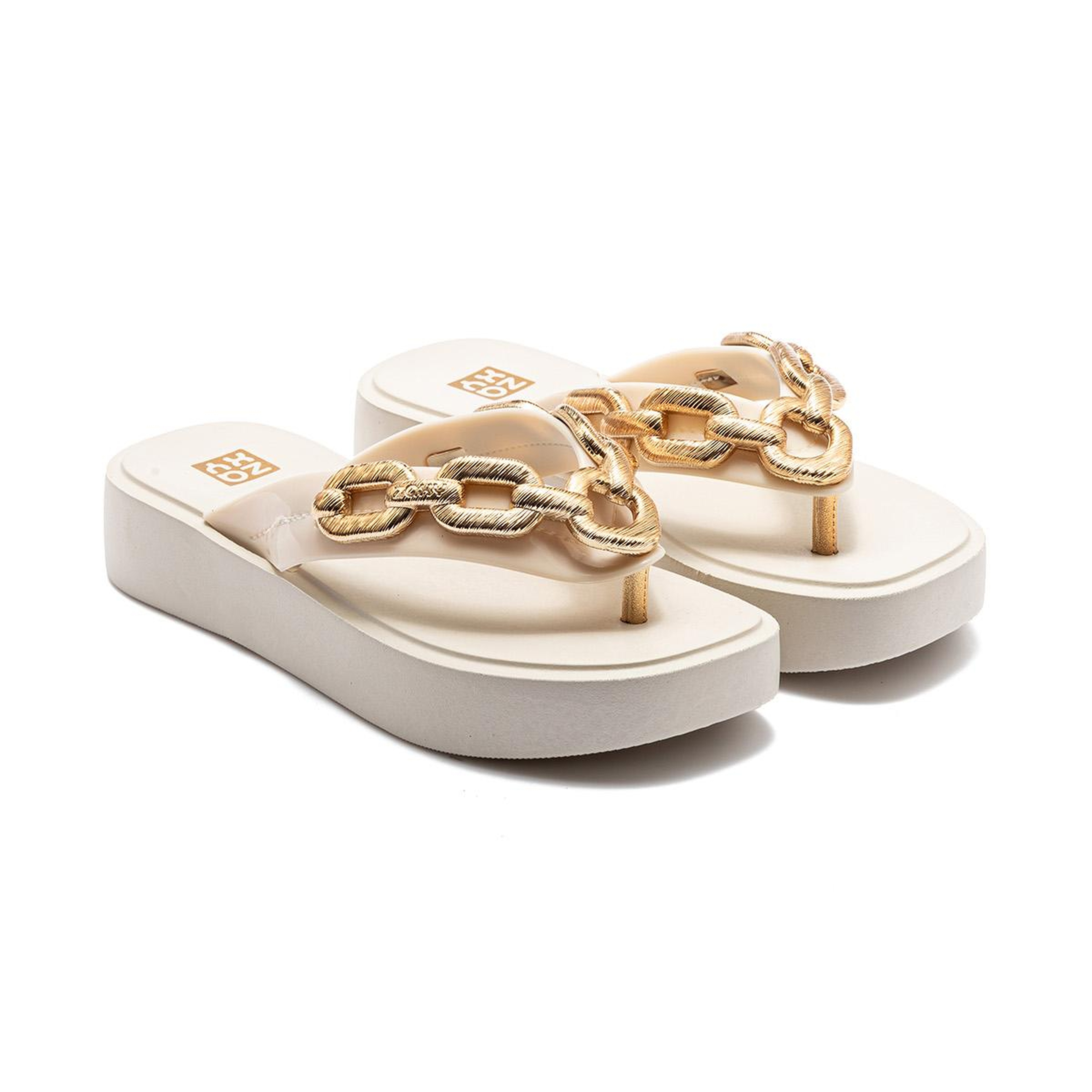 Chain Kadın Parmak Arası Terlik Açık Bej 35/40