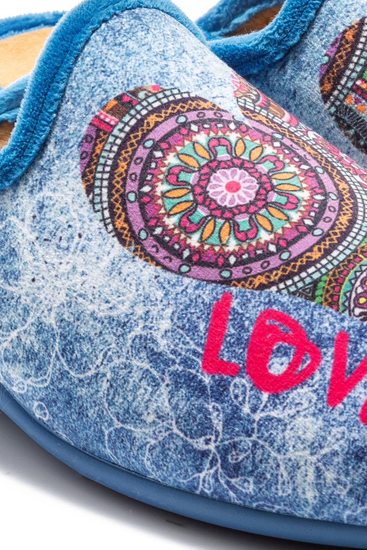 Heart Kadın Ev Terliği Mavi 36/41