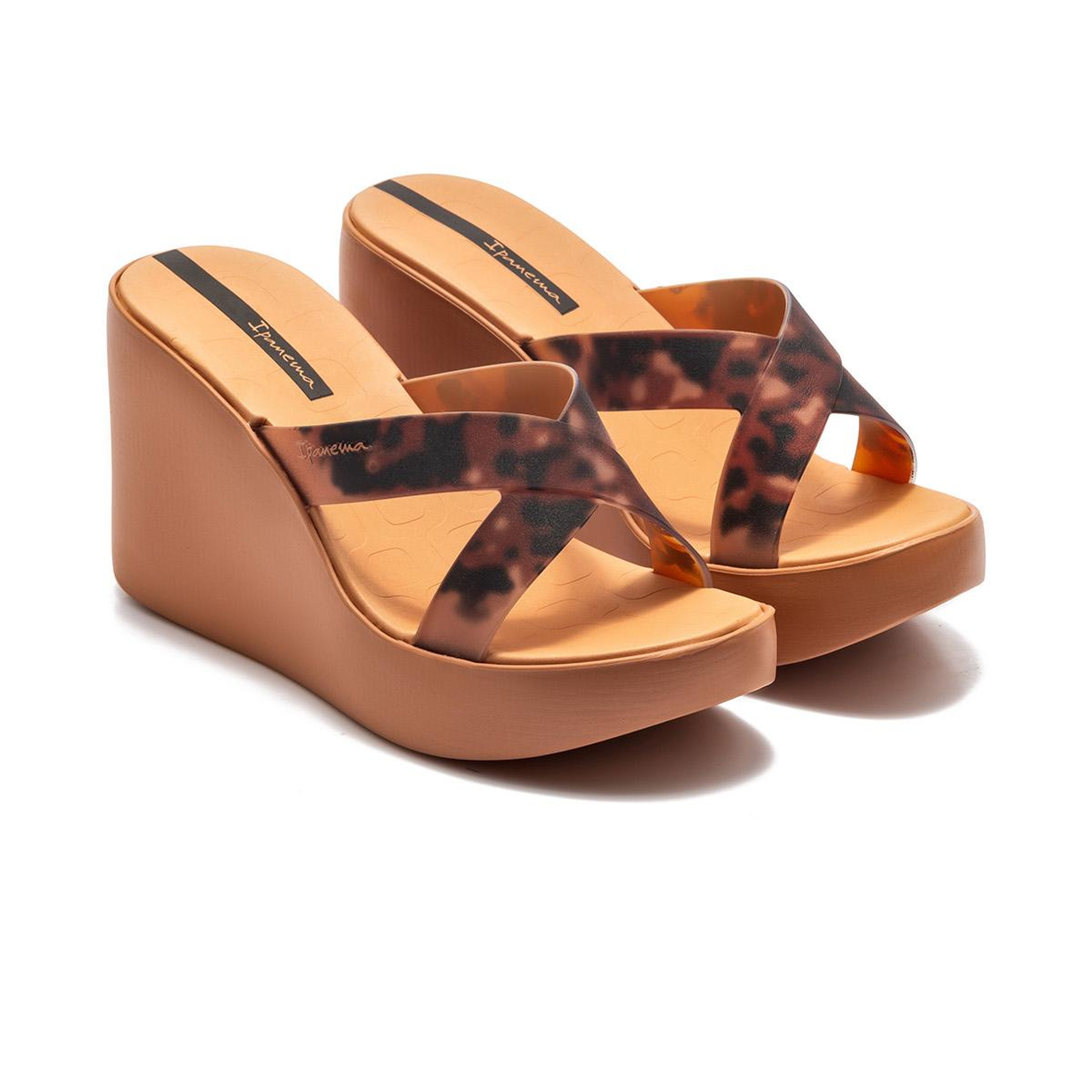 High Fashion Slide Topuklu Kadın Terlik Kahverengi 35/40