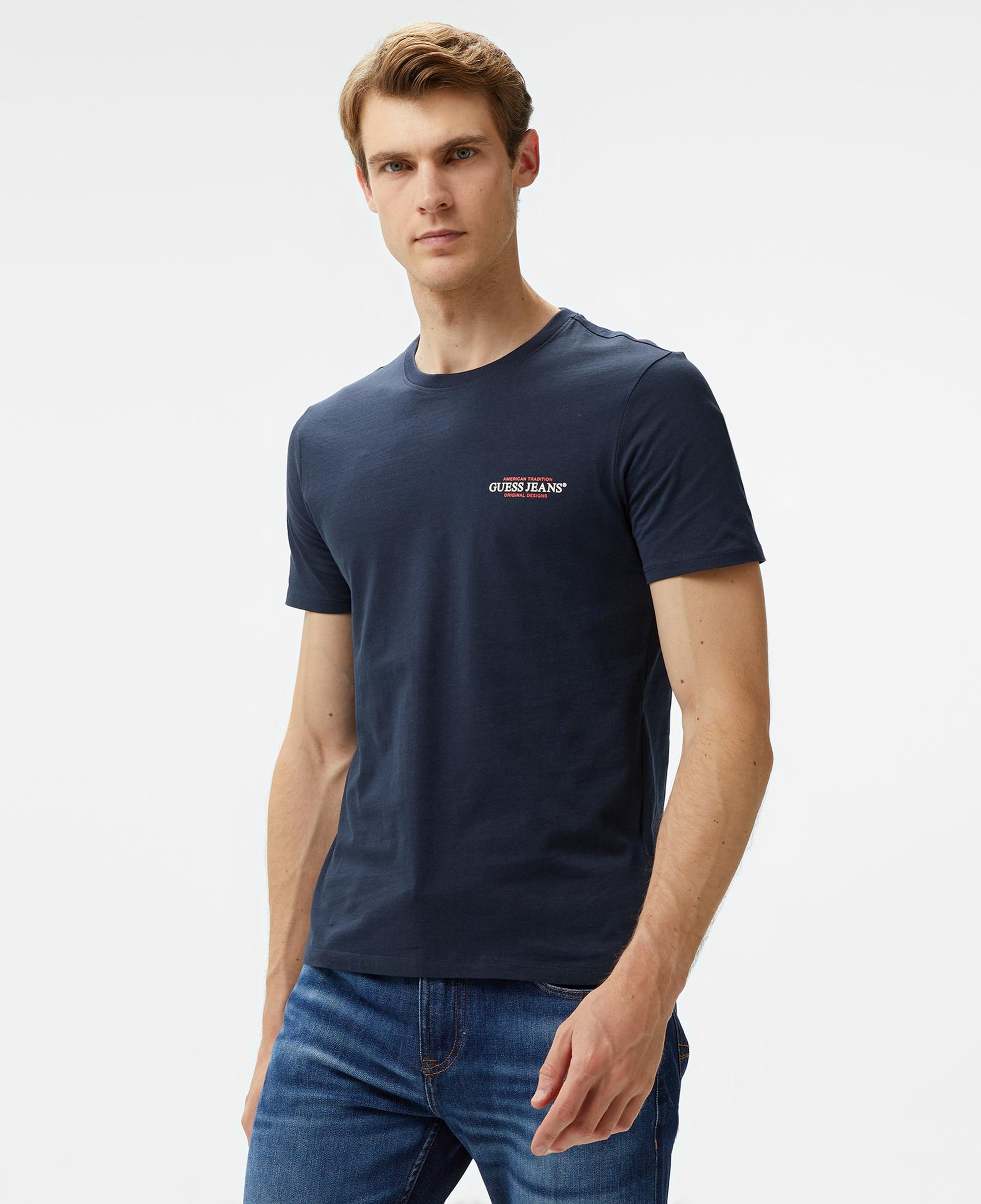 Guess Slim America Organic Cotton Erkek Lacivert T-Shirt