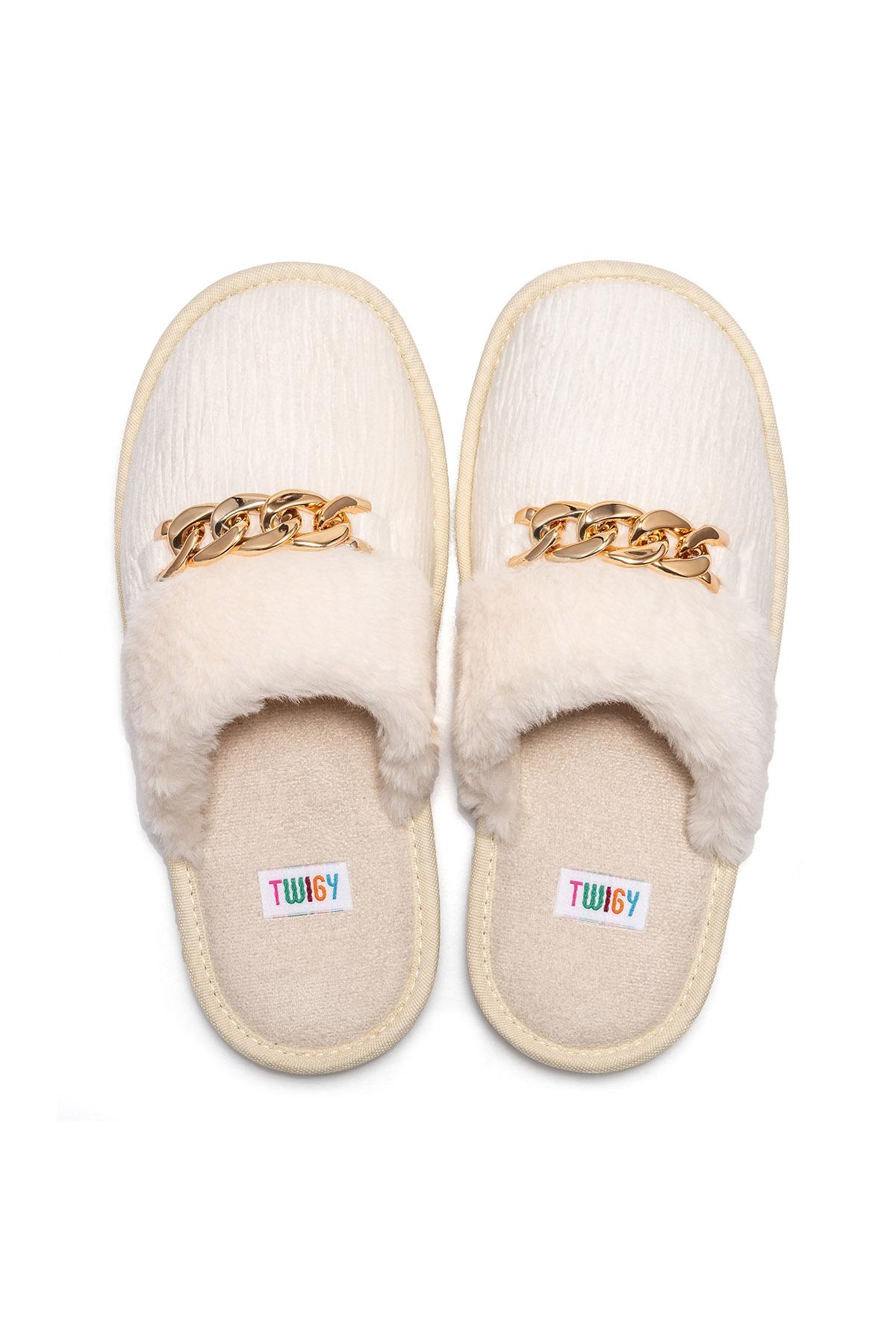 Nora Kadın Ev Terliği Krem 36/41