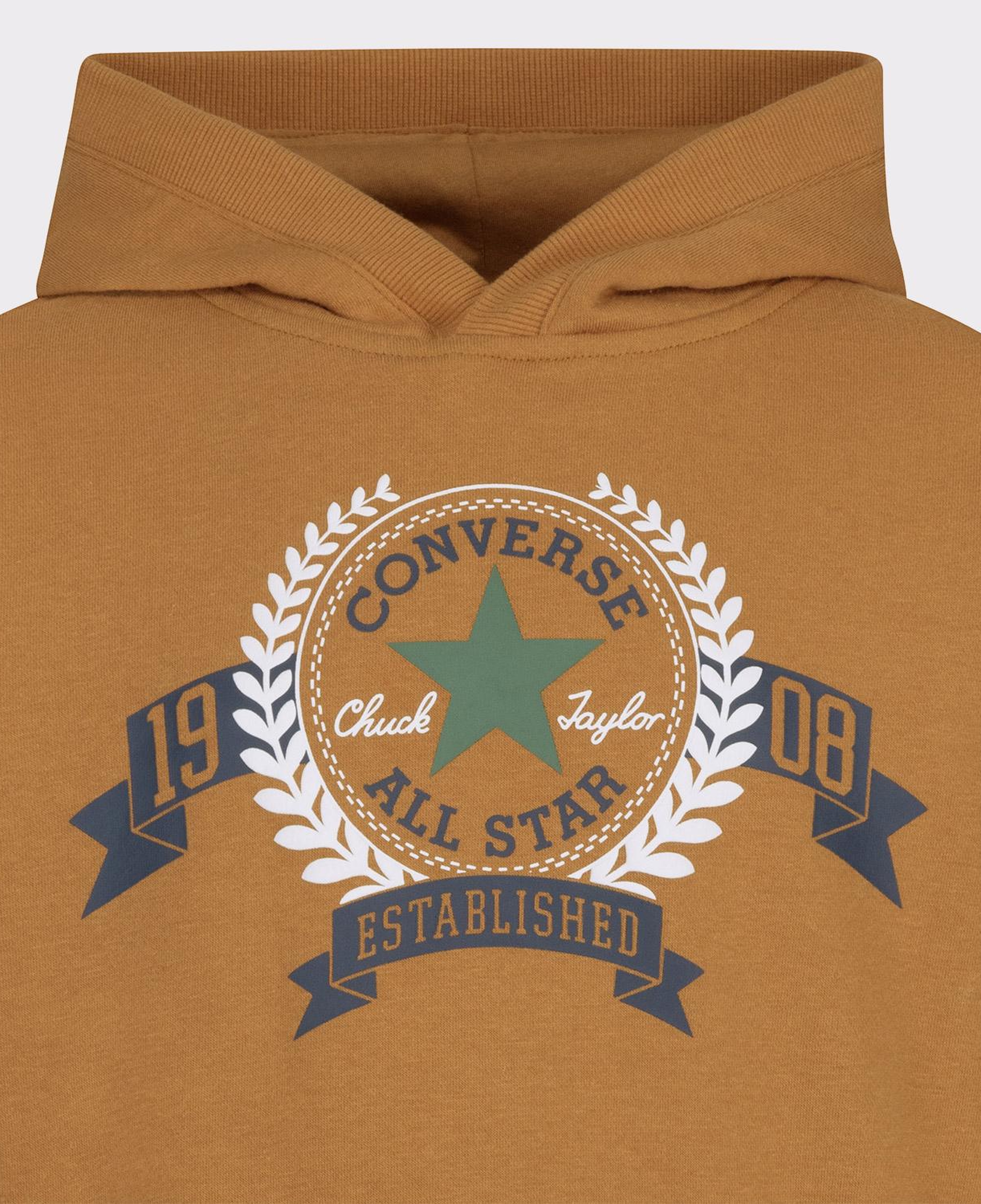 Converse Rec Club Ft Stripe Pullover Çocuk Kahverengi Hoodie