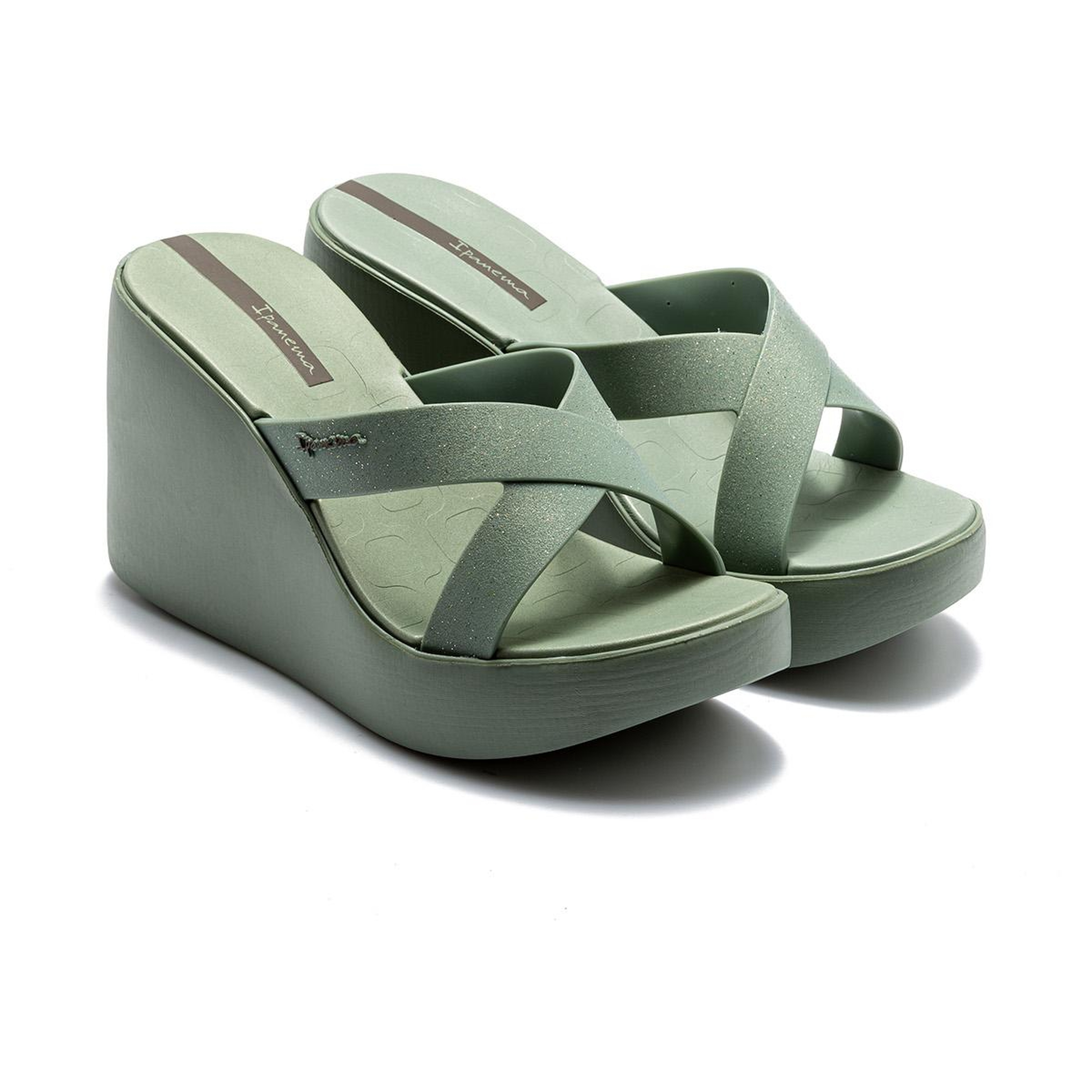 High Fashion Slide Topuklu Kadın Terlik Yeşil 35/40