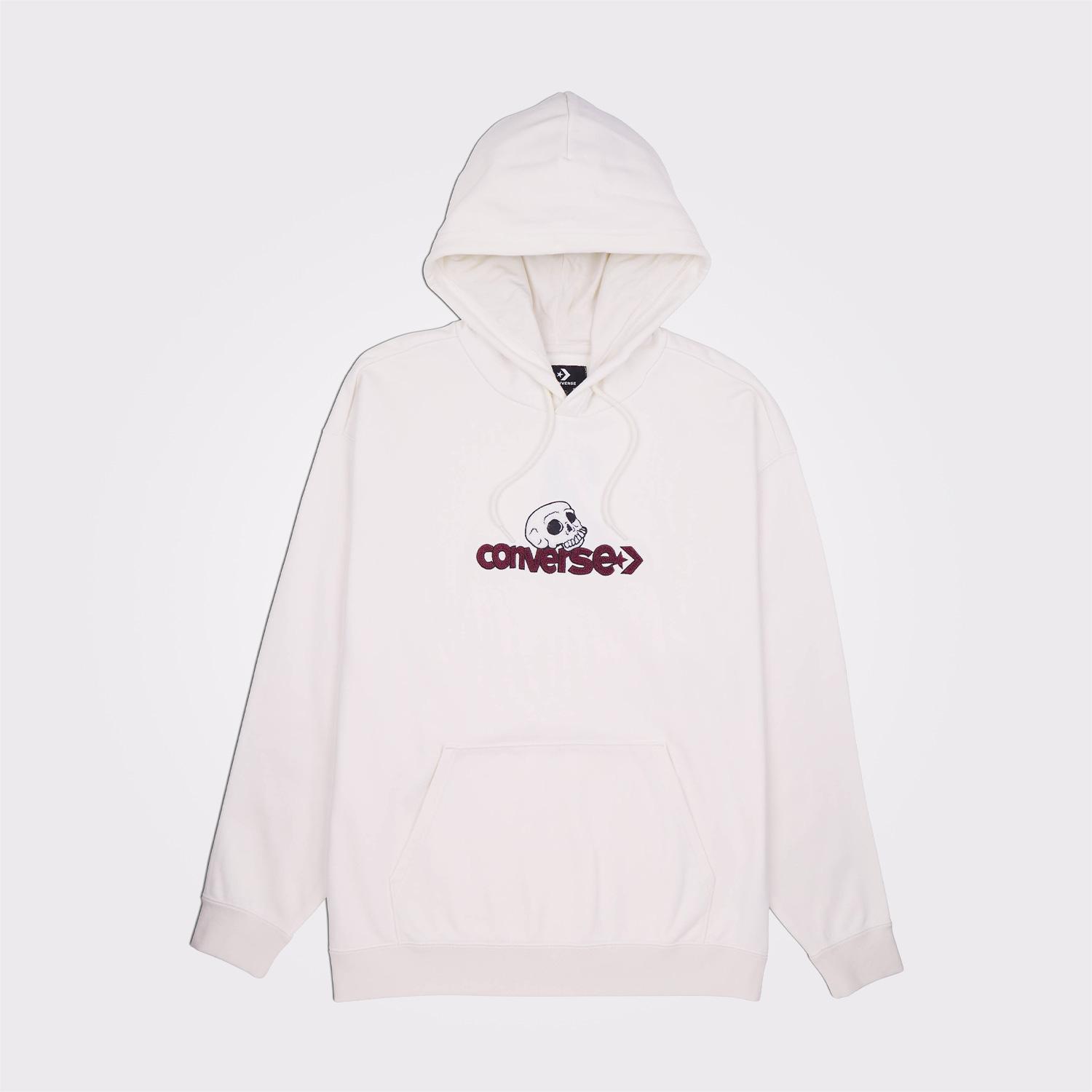 Converse Skull Erkek Krem Hoodie