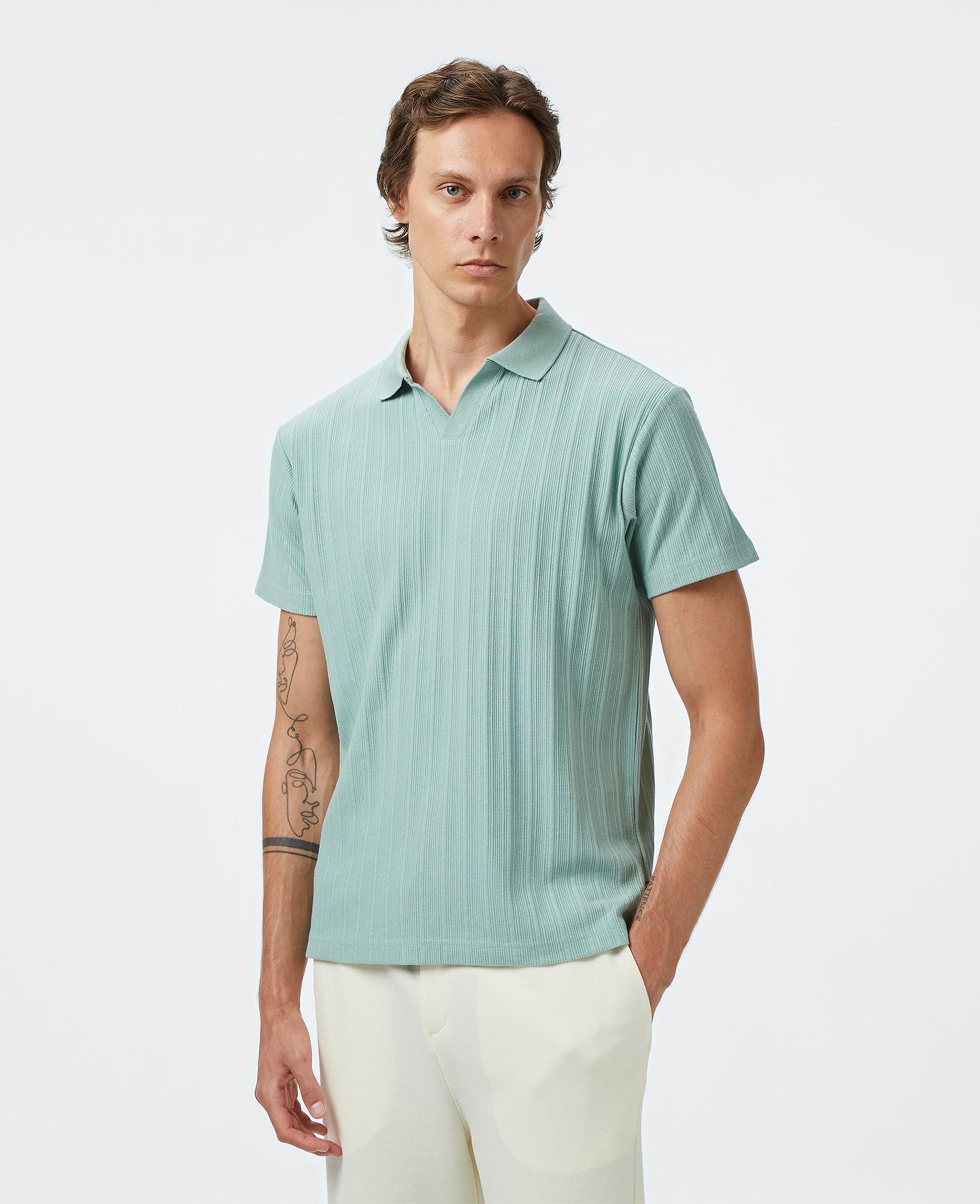 Nautica Erkek Yeşil Classic Fit Polo Yaka T-Shirt