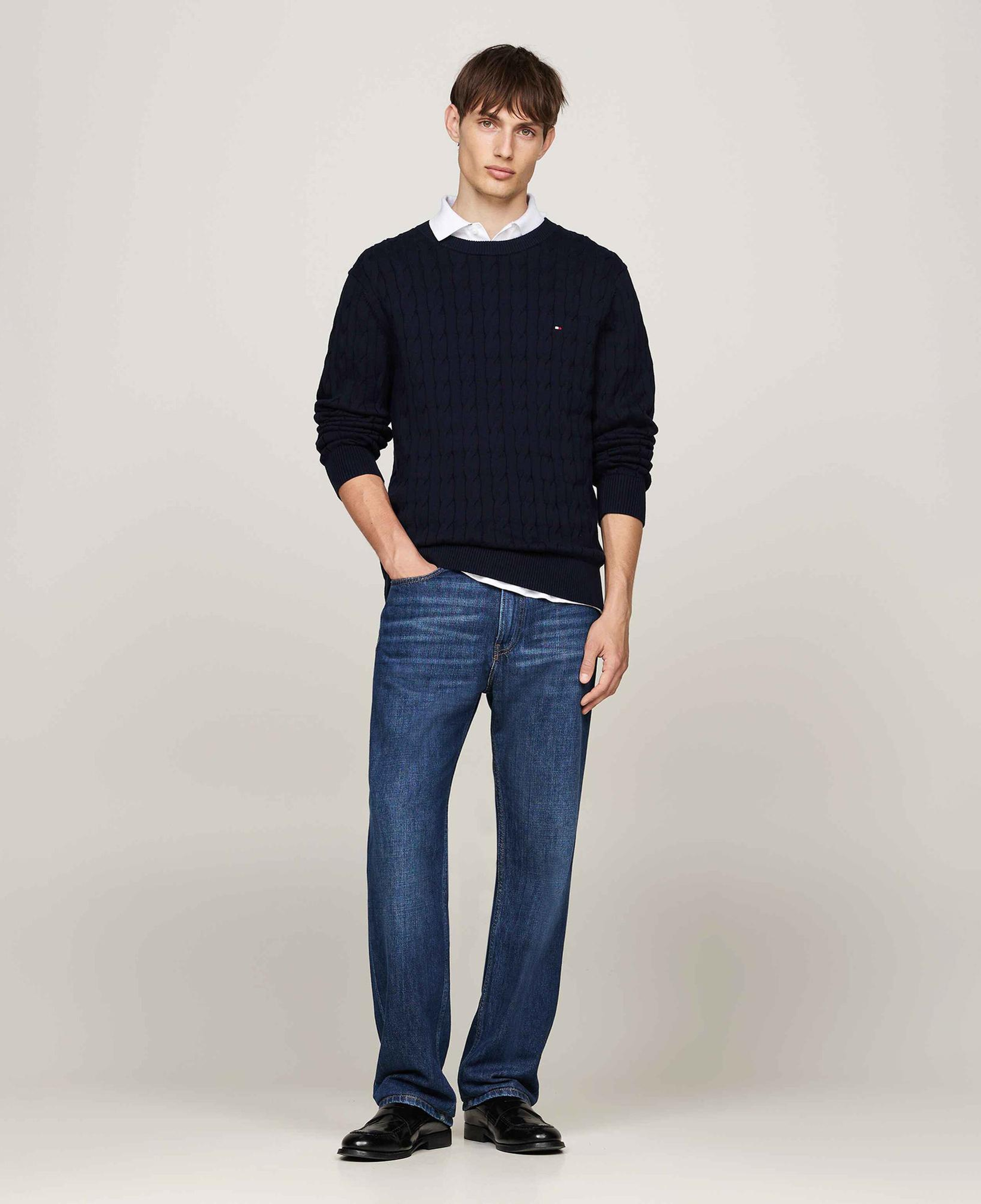 Tommy Hilfiger Erkek Triko Lacivert Kazak