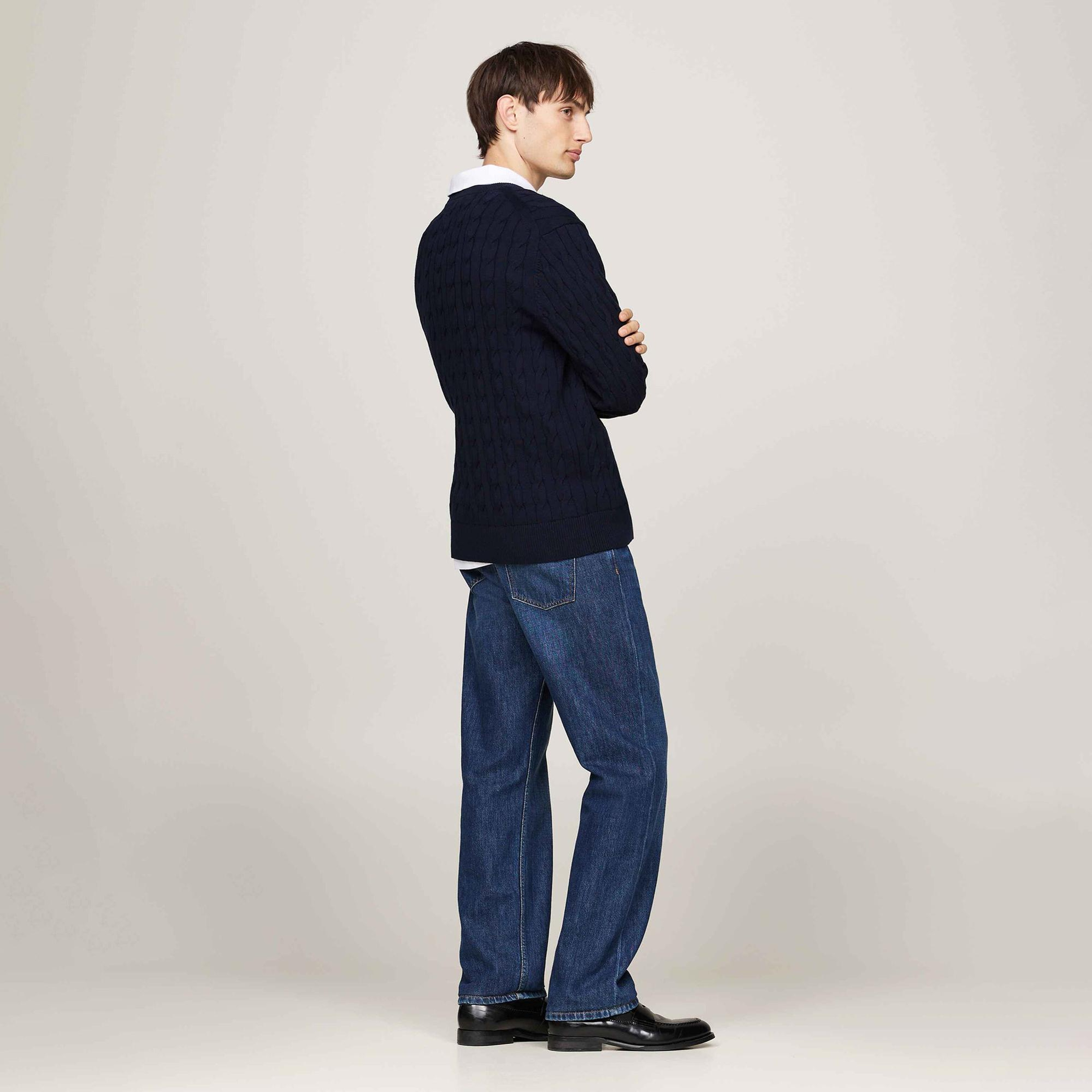 Tommy Hilfiger Erkek Triko Lacivert Kazak